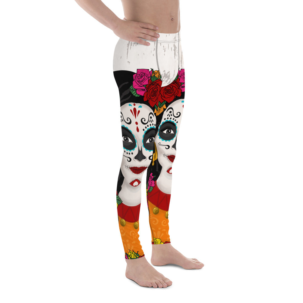 Day of the Dead Print Men's Leggings