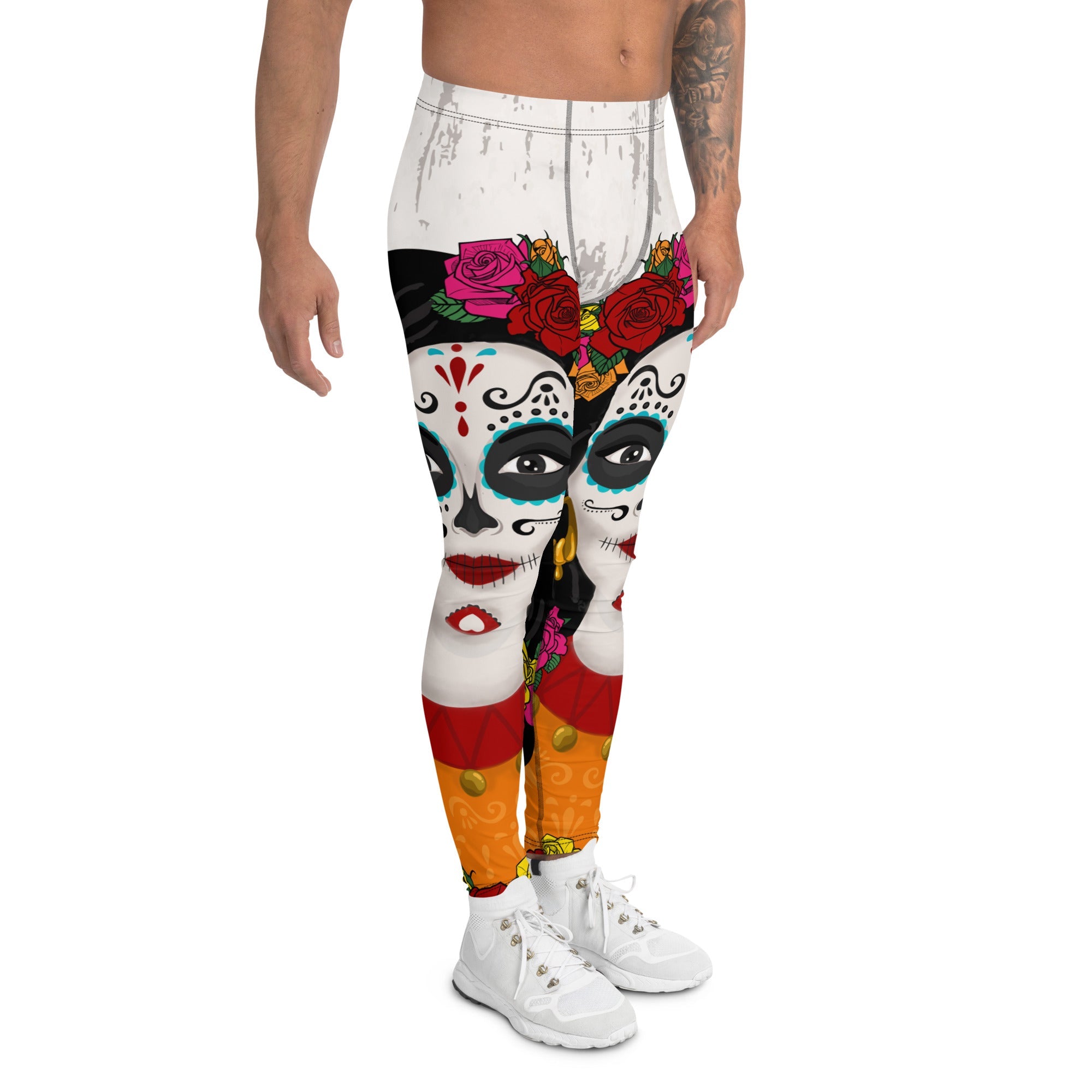 Day of the Dead Print Men's Leggings