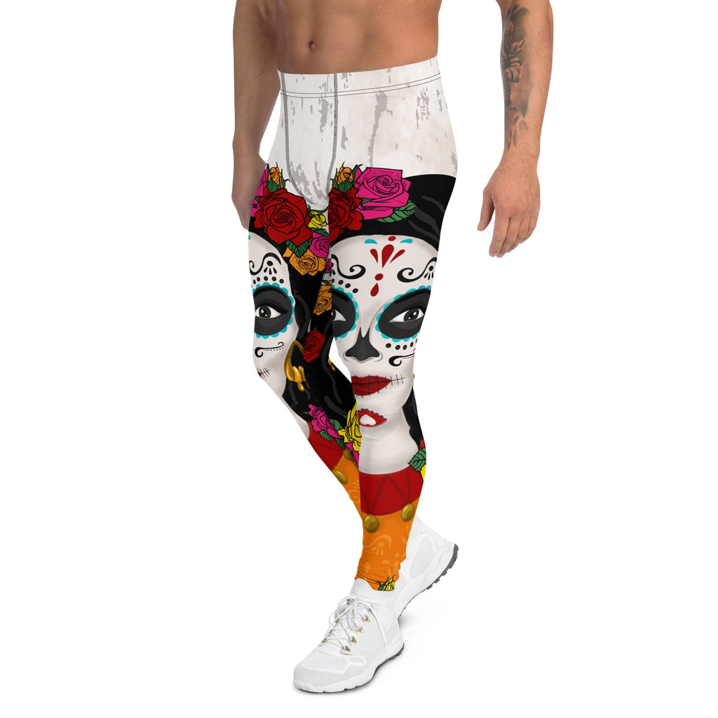 Day of the Dead Print Men's Leggings