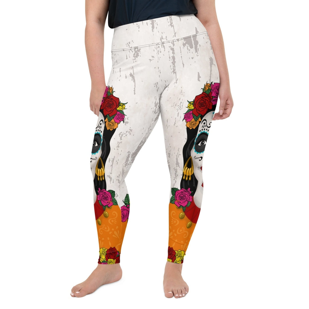Day of the Dead Print Plus Size Leggings