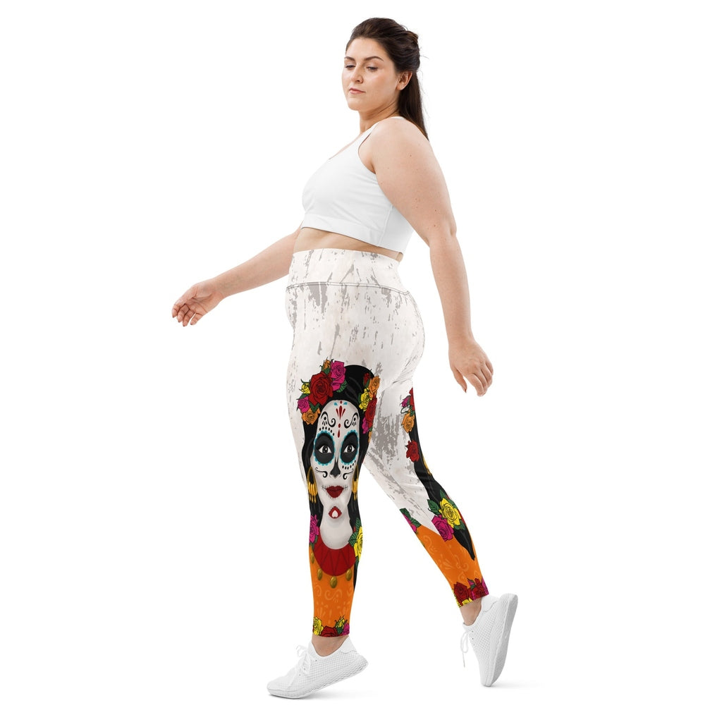 Day of the Dead Print Plus Size Leggings