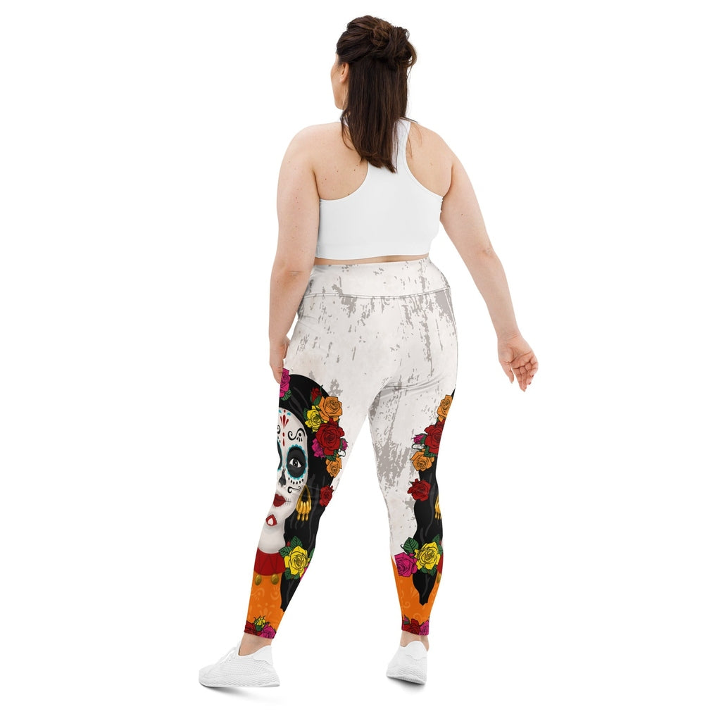 Day of the Dead Print Plus Size Leggings