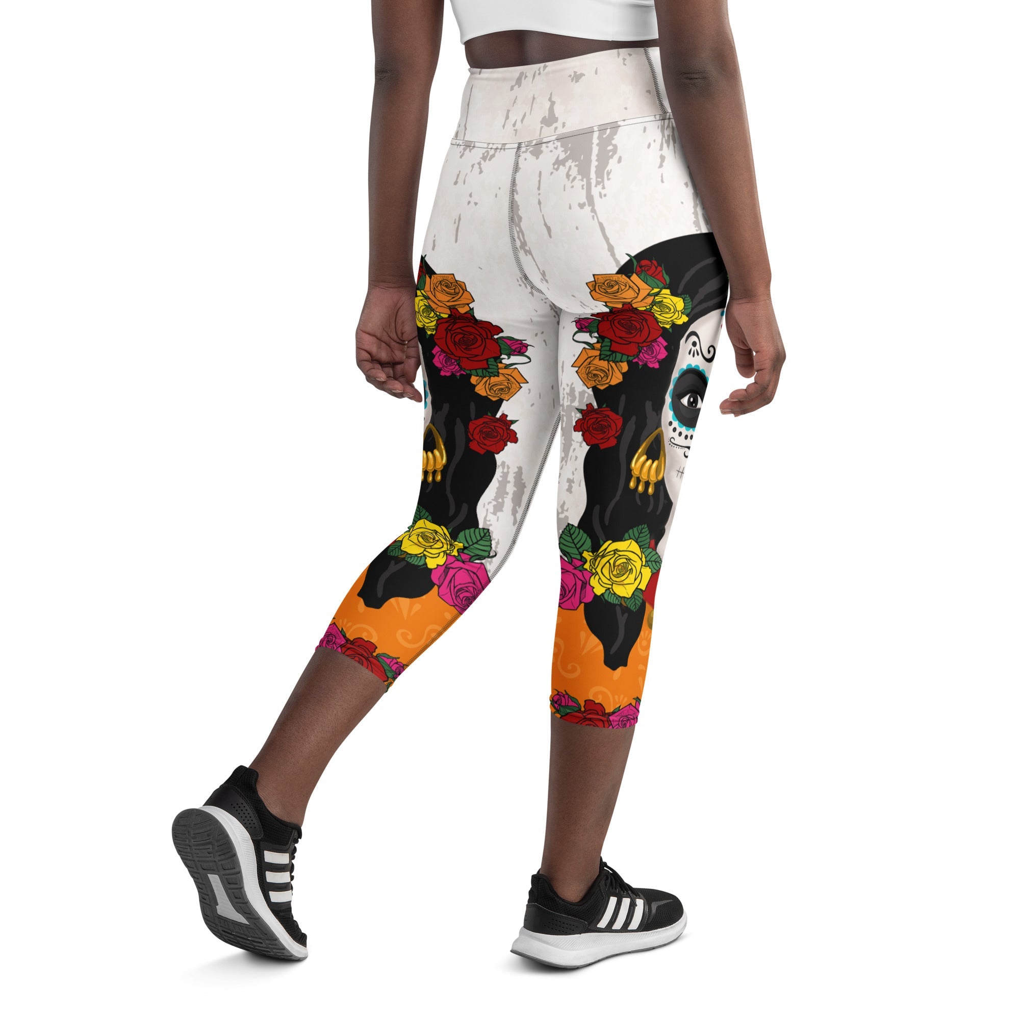 Day of the Dead Print Yoga Capris