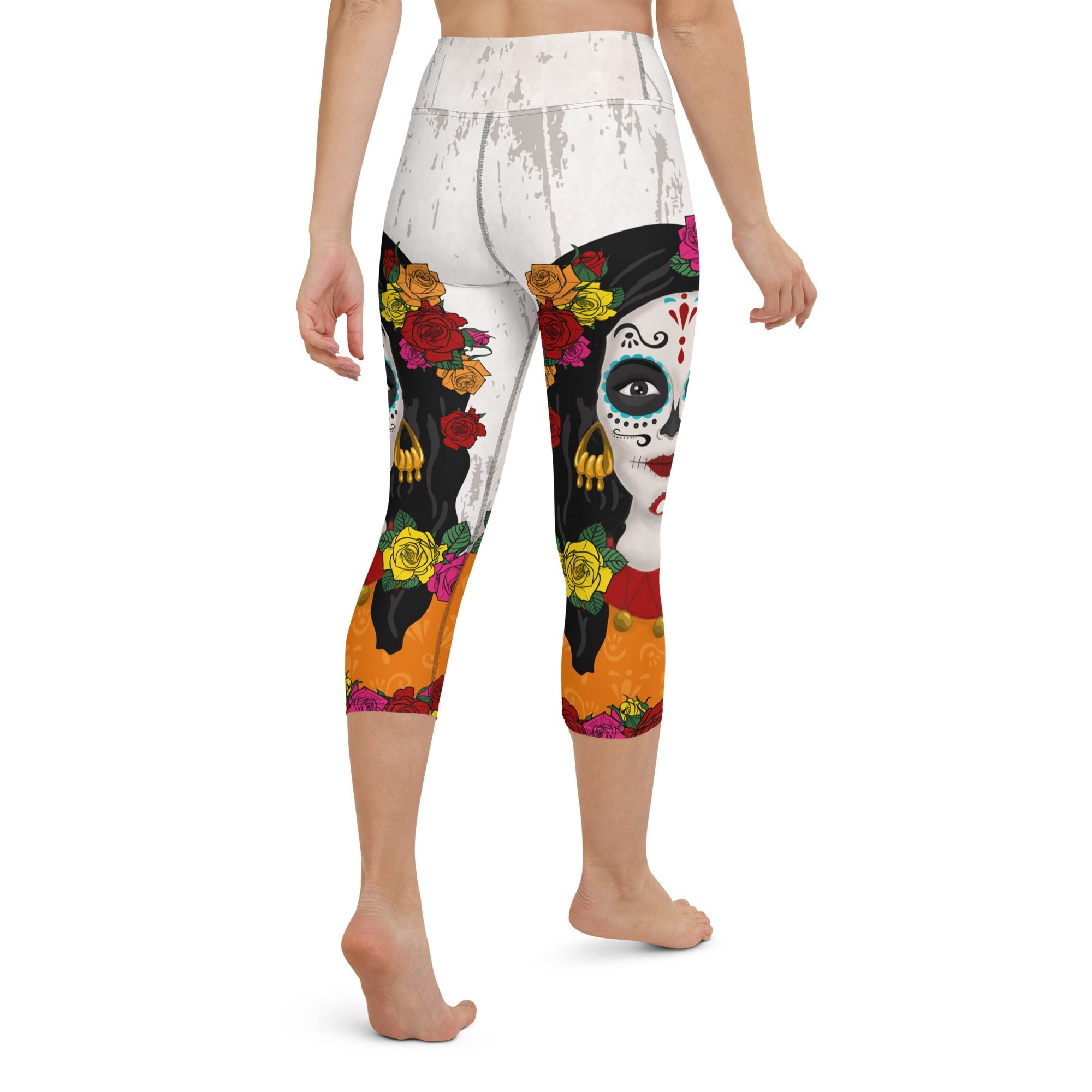 Day of the Dead Print Yoga Capris