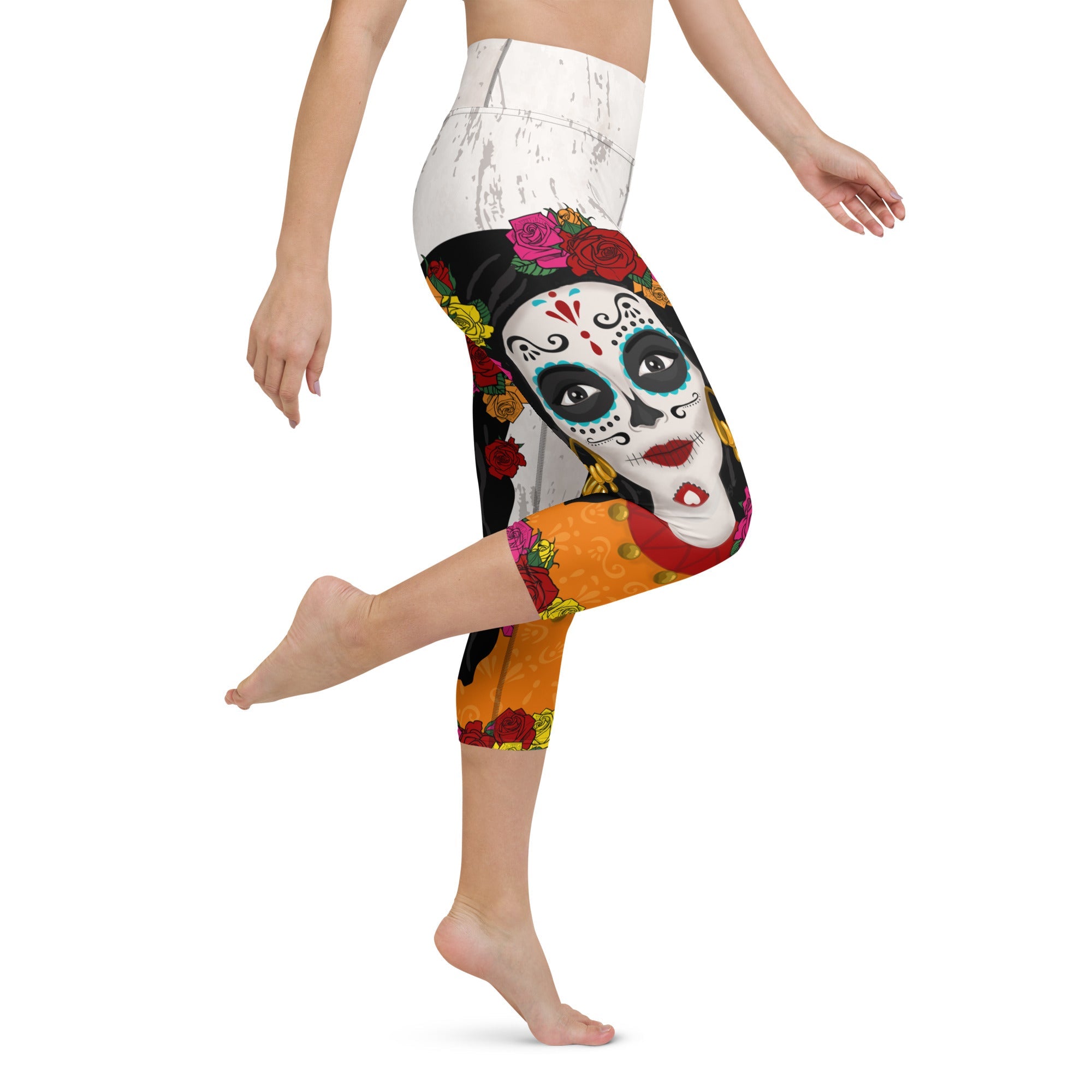 Day of the Dead Print Yoga Capris