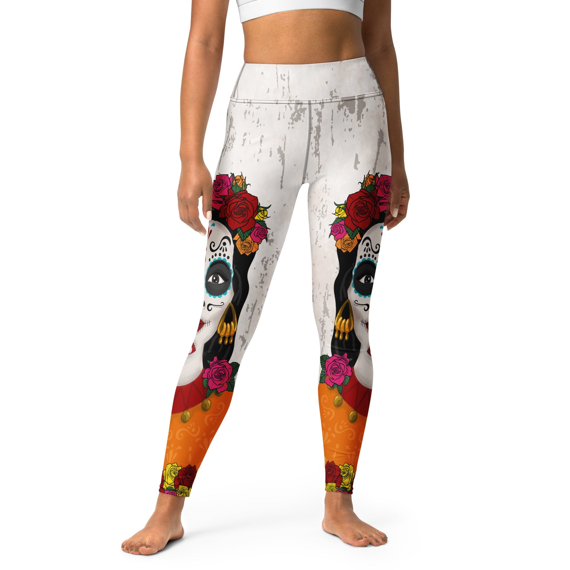 Day of the Dead Print Yoga Leggings