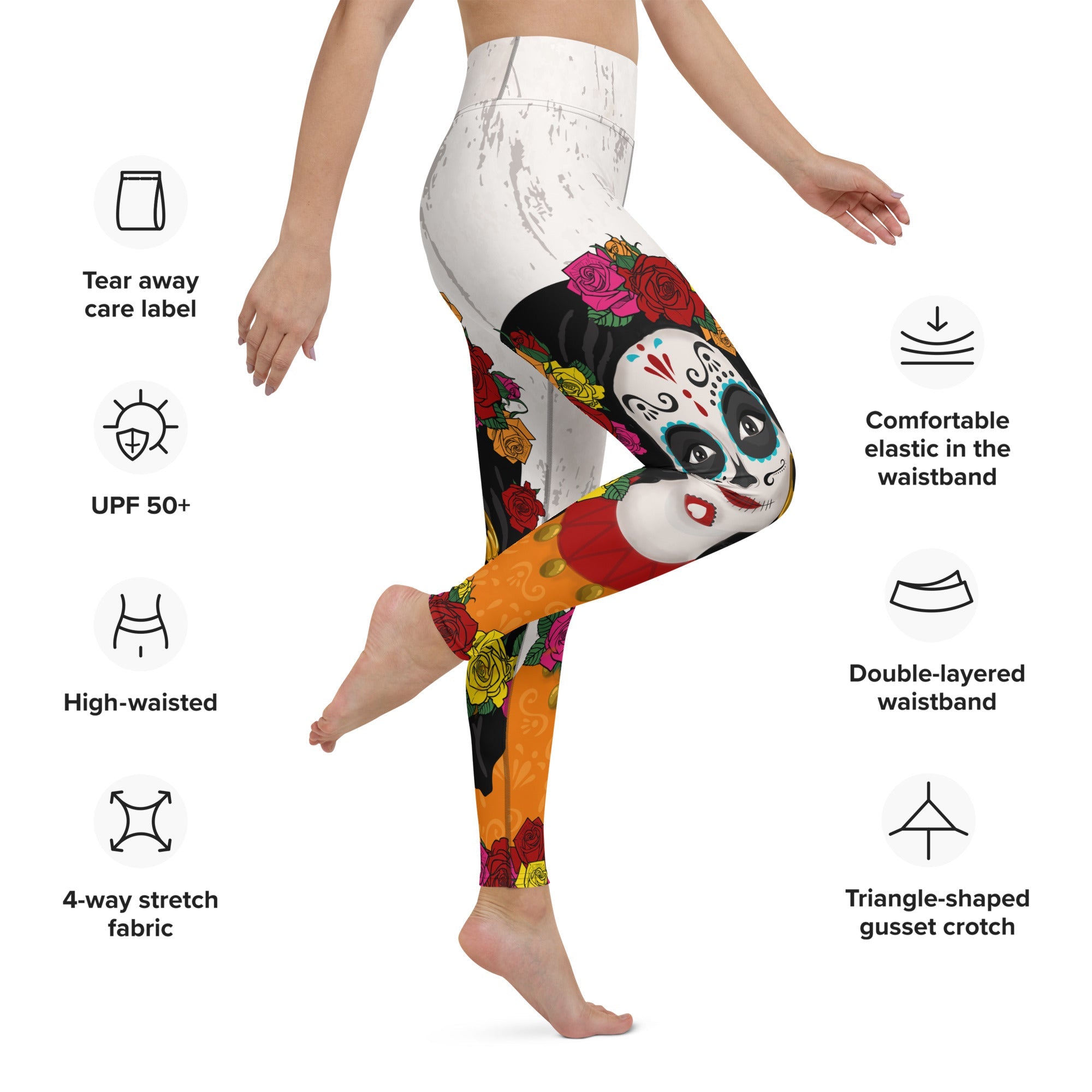 Day of the Dead Print Yoga Leggings