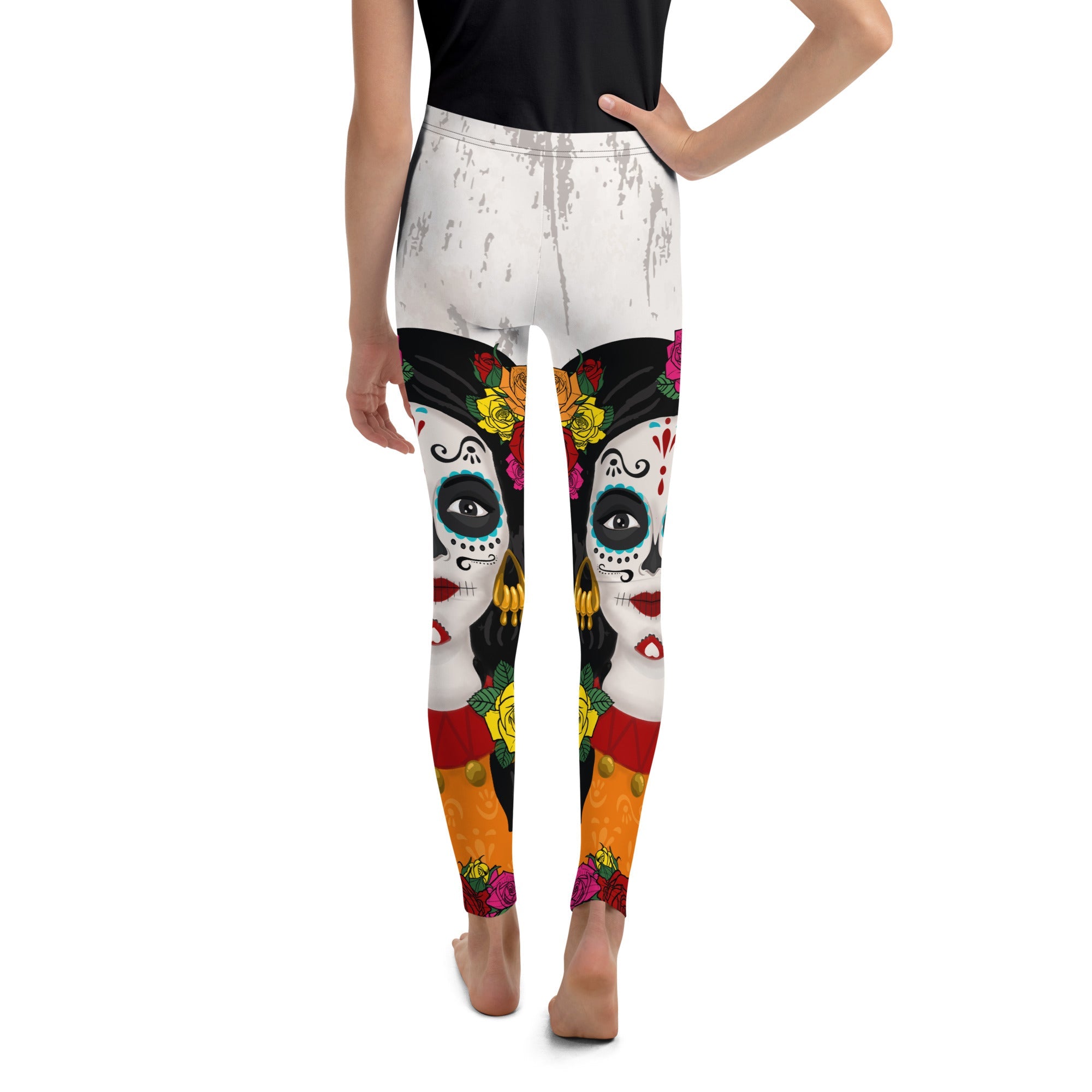 Day of the Dead Print Youth Leggings