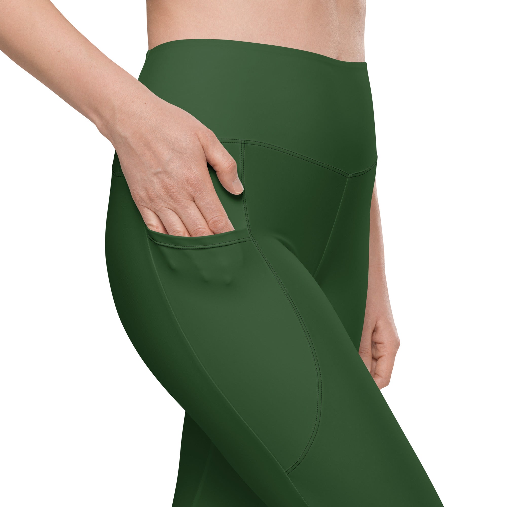 Deep Forest Green Leggings With Pockets