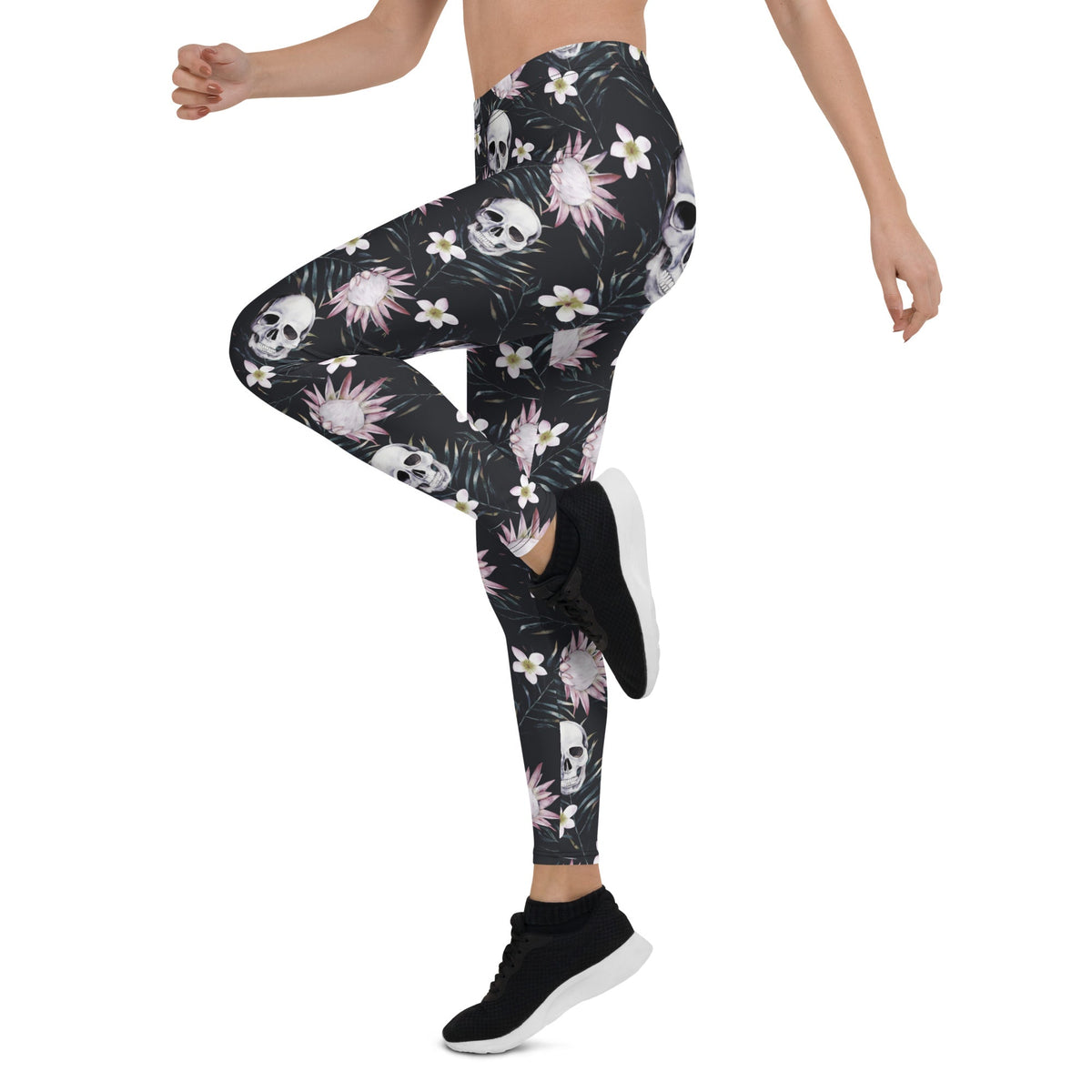 FIERCEPULSE Devil Wings Leggings For Women - Mid Waist Workout Leggings, 82% Polyester 18% Spandex, Squat Proof
