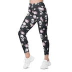 Delicate Skulls Leggings With Pockets