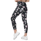 Delicate Skulls Leggings With Pockets