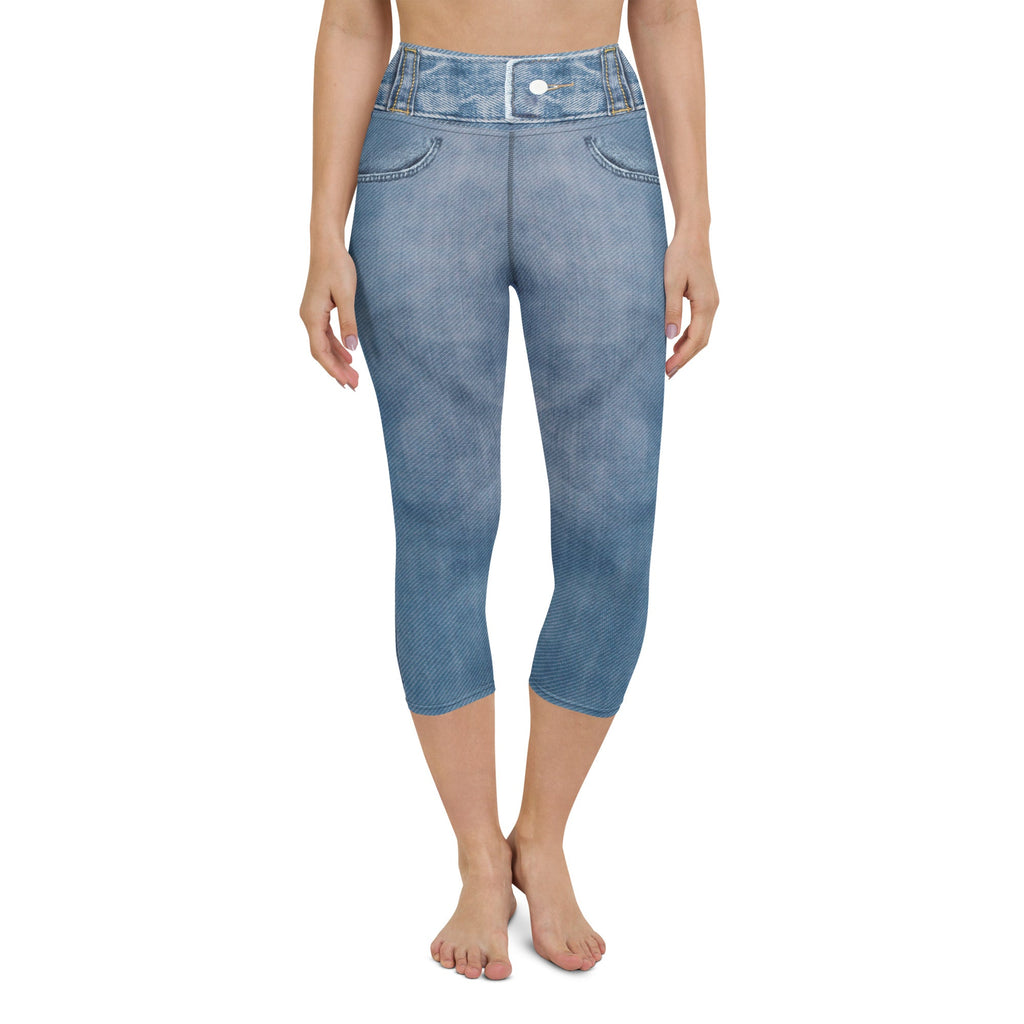 Denim Jeans Yoga Capris