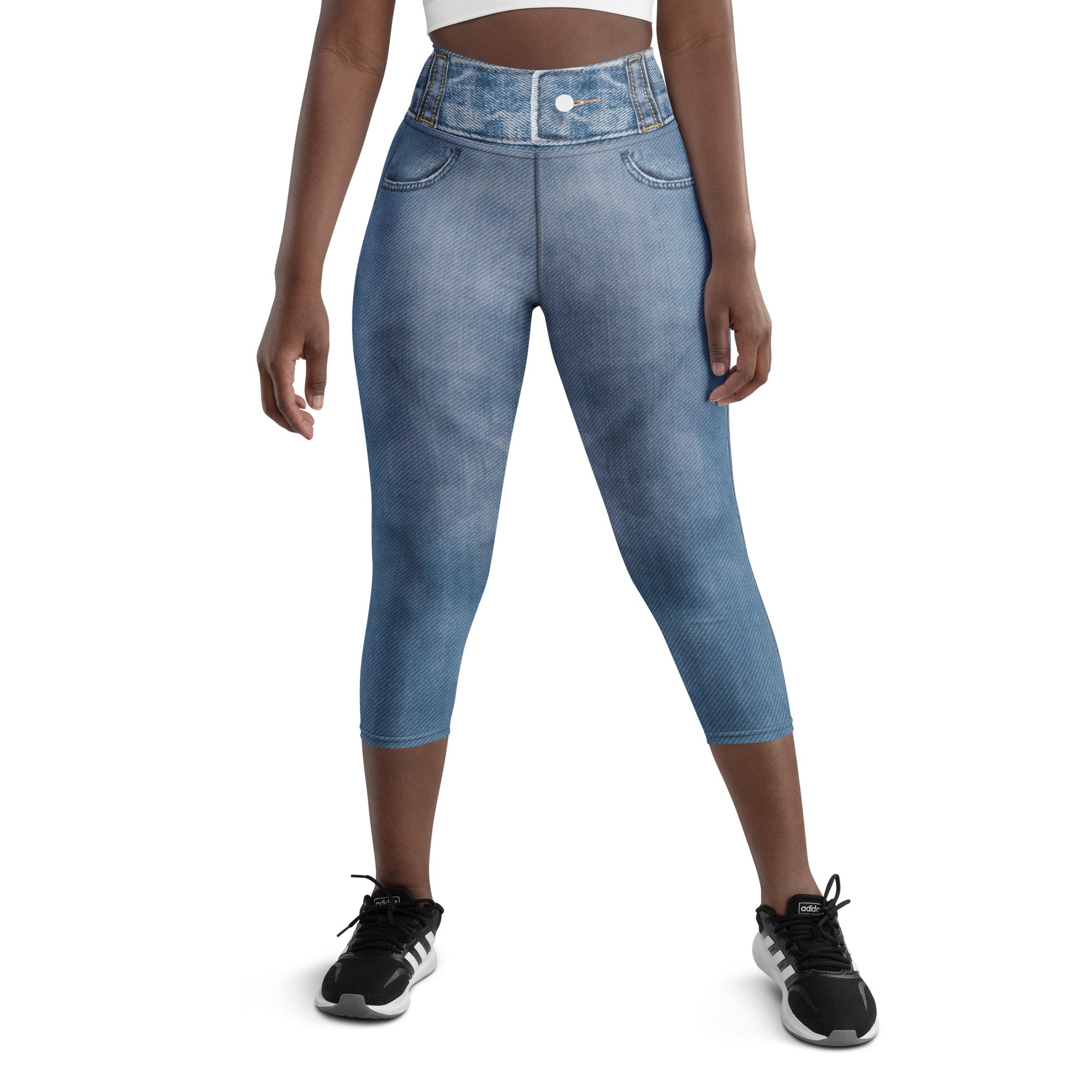 Denim Jeans Yoga Capris
