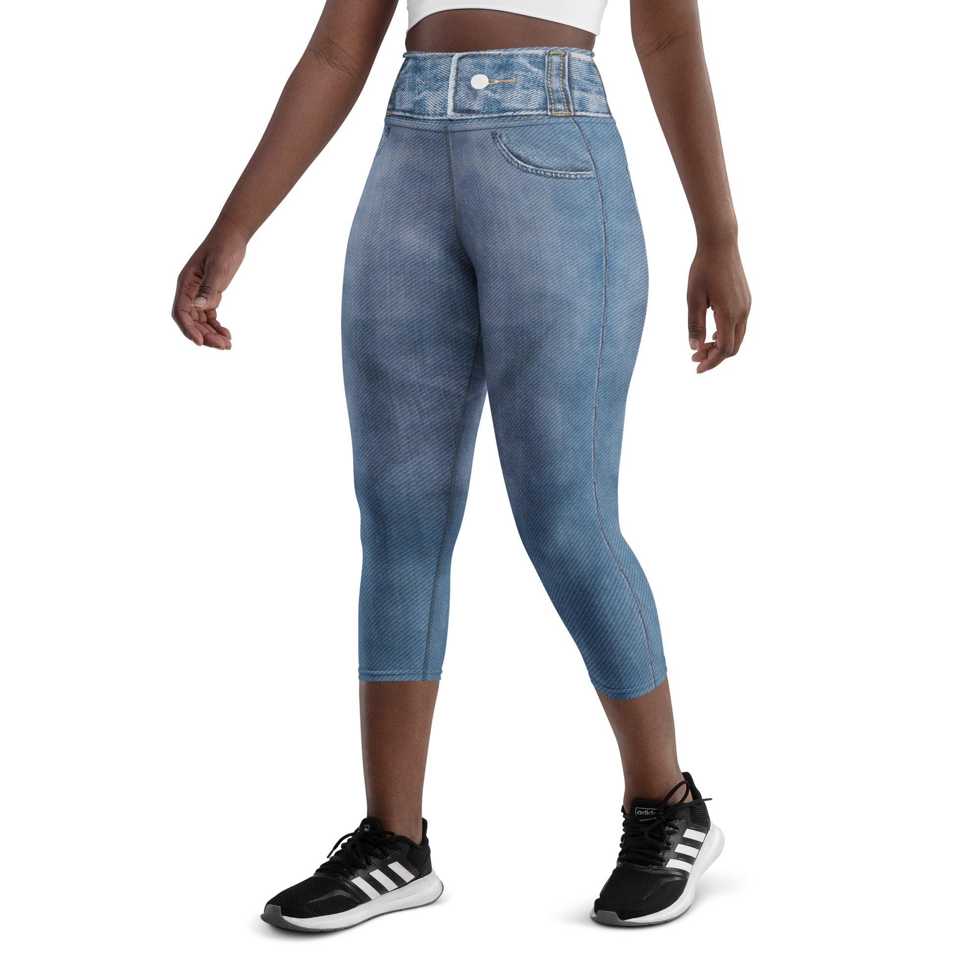 Denim Jeans Yoga Capris