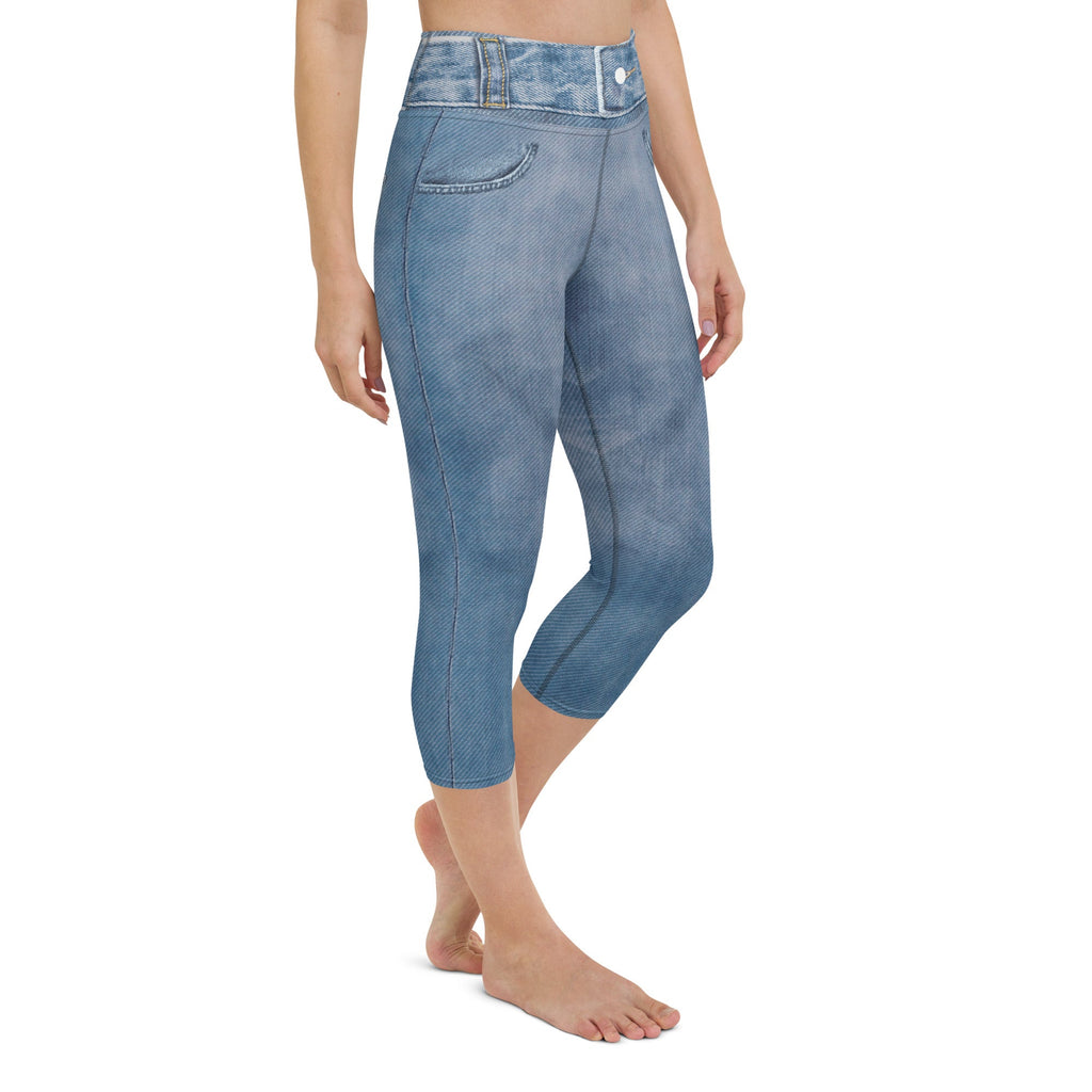 Denim Jeans Yoga Capris