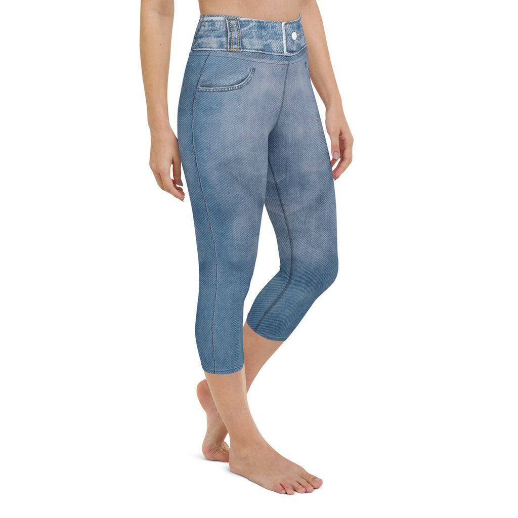 Denim Jeans Yoga Capris