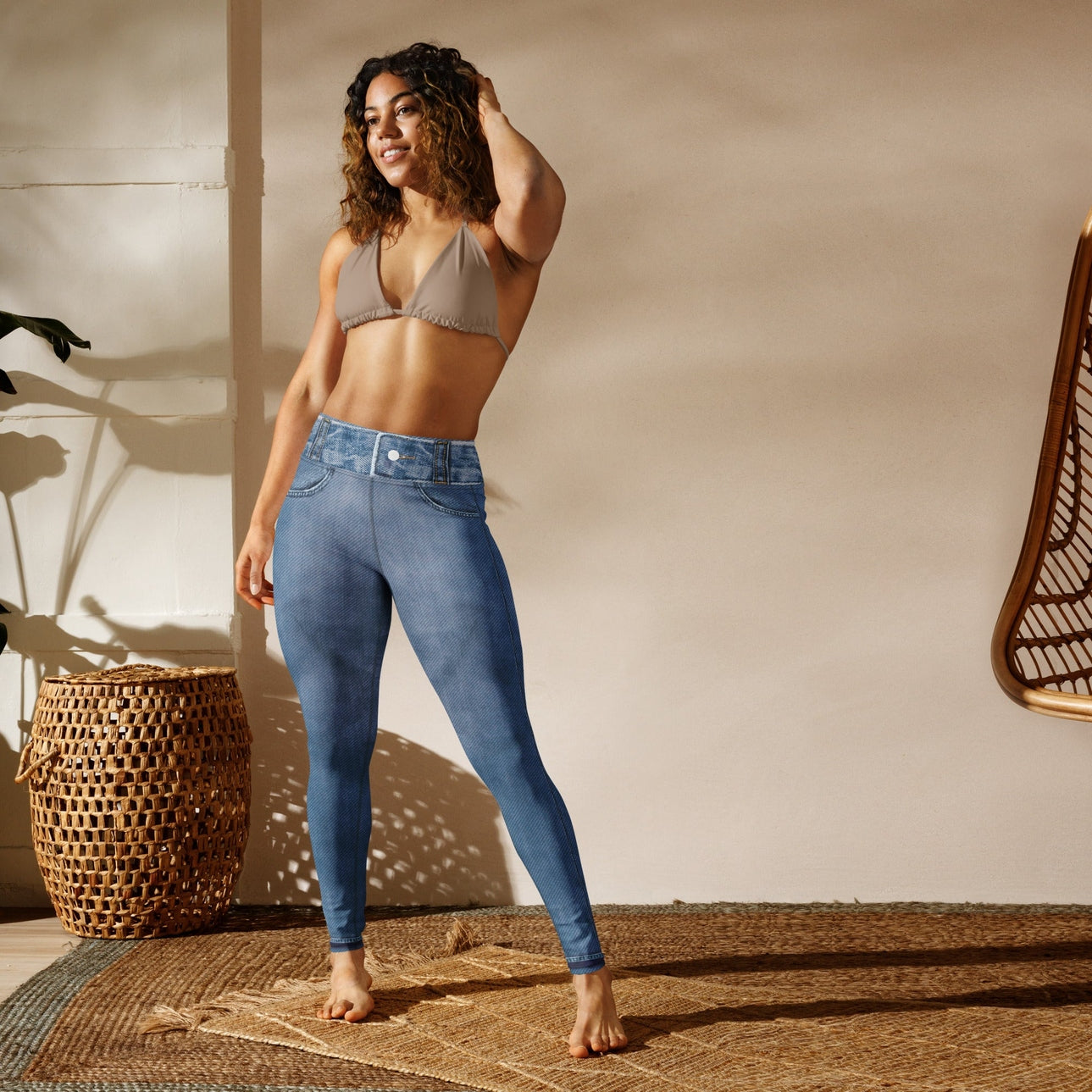 Denim Jeans Yoga Leggings