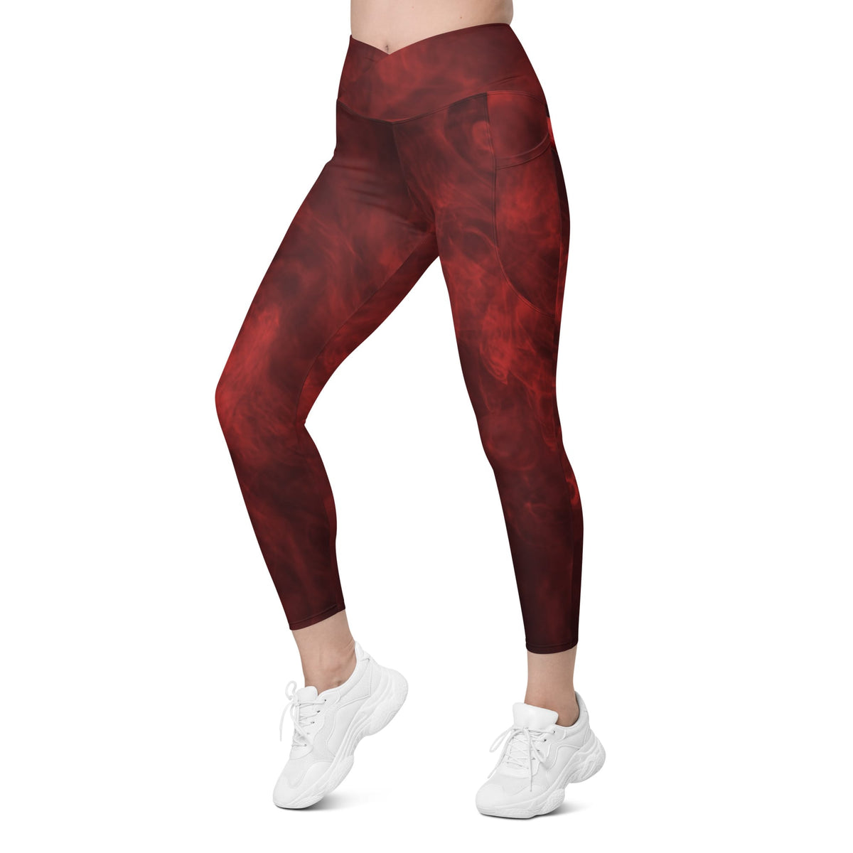 Devil's Grab Crossover Leggings With Pockets
