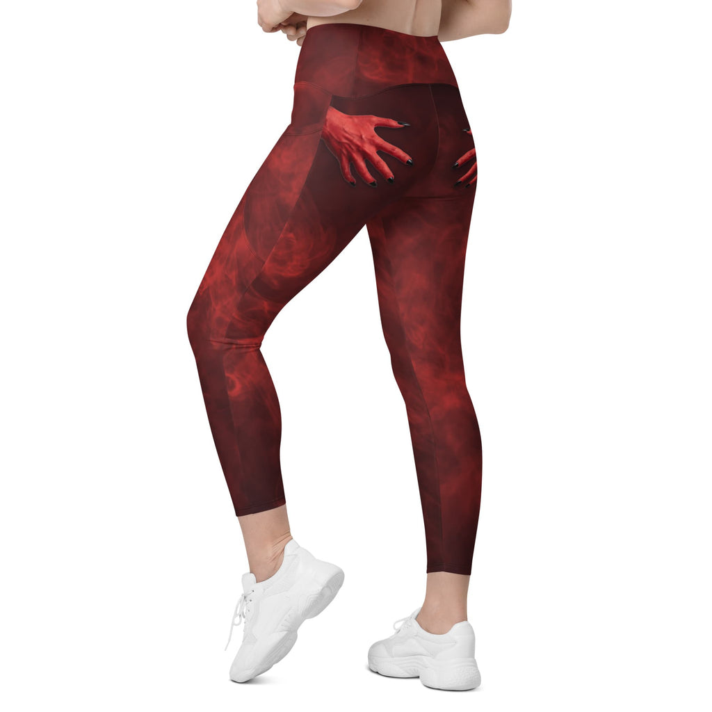 Devil's Grab Crossover Leggings With Pockets