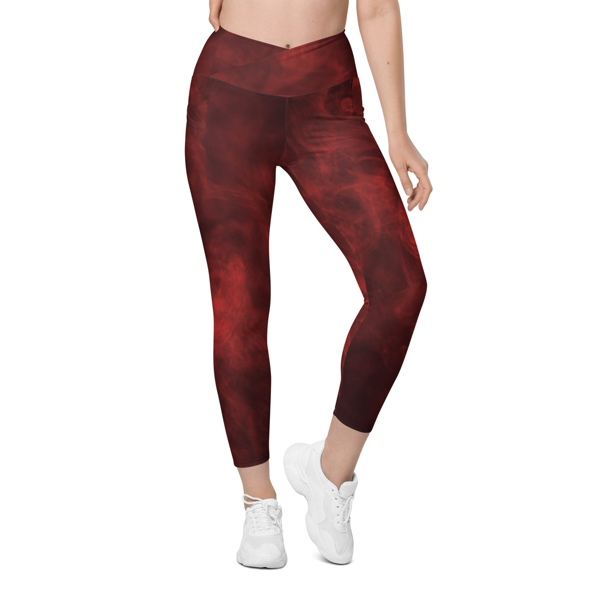 Devil's Grab Crossover Leggings With Pockets