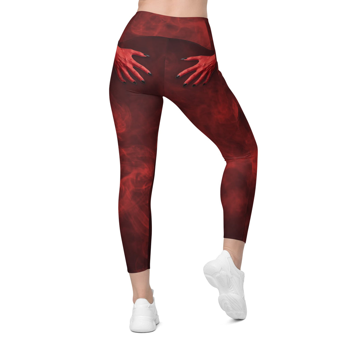 Devil's Grab Crossover Leggings With Pockets
