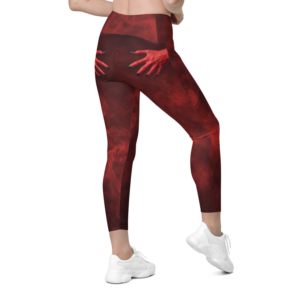 Devil's Grab Crossover Leggings With Pockets