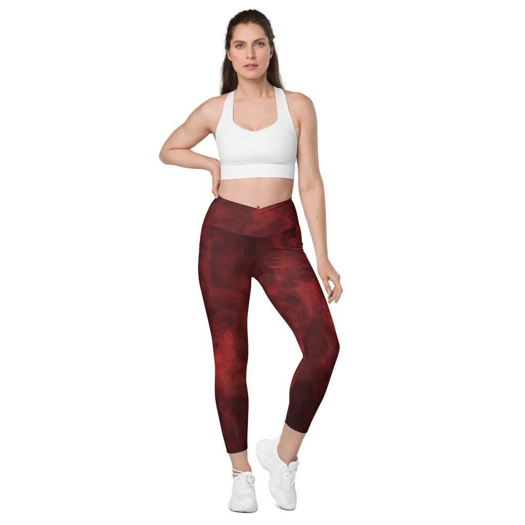 Devil's Grab Crossover Leggings With Pockets