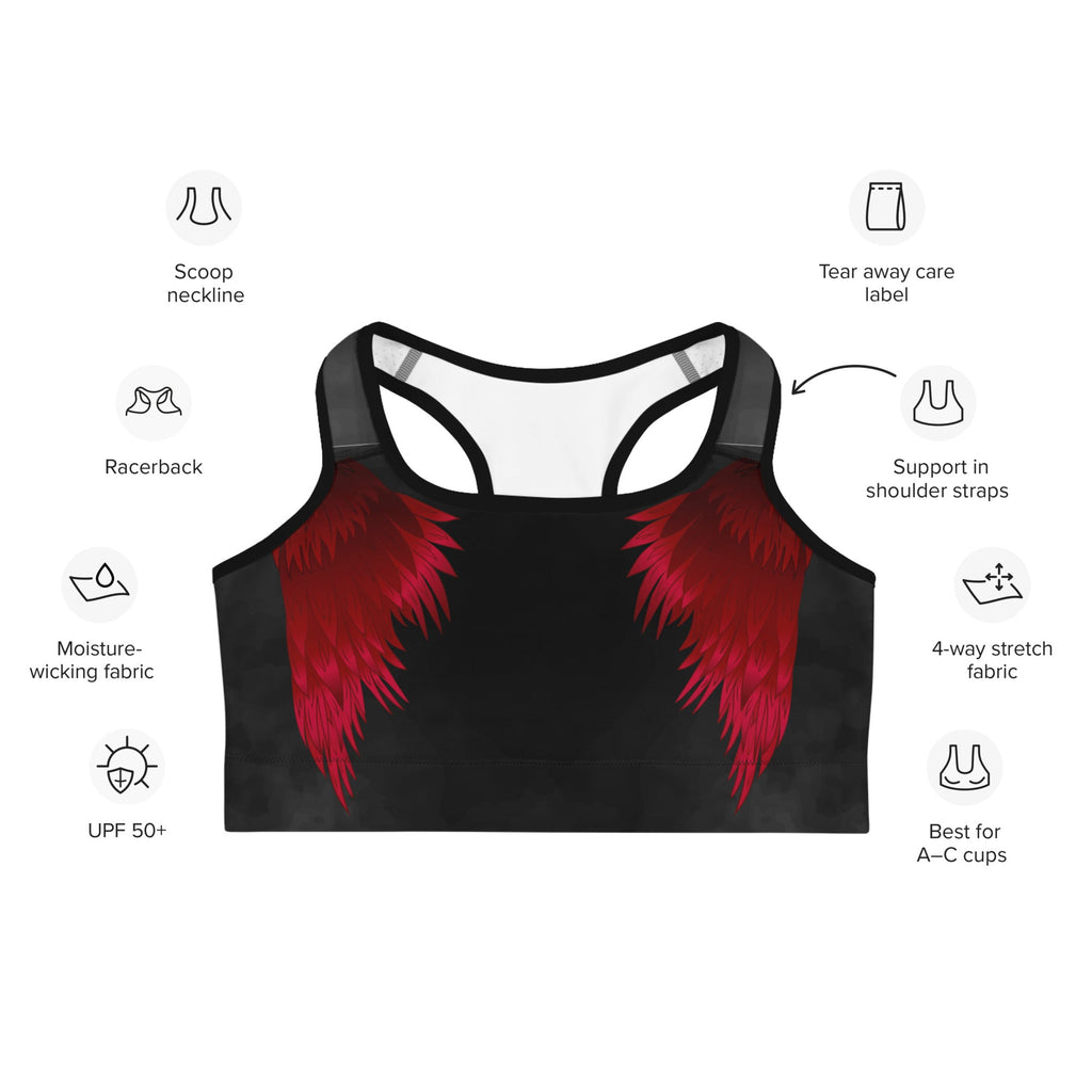 Devil Wings Sports Bra