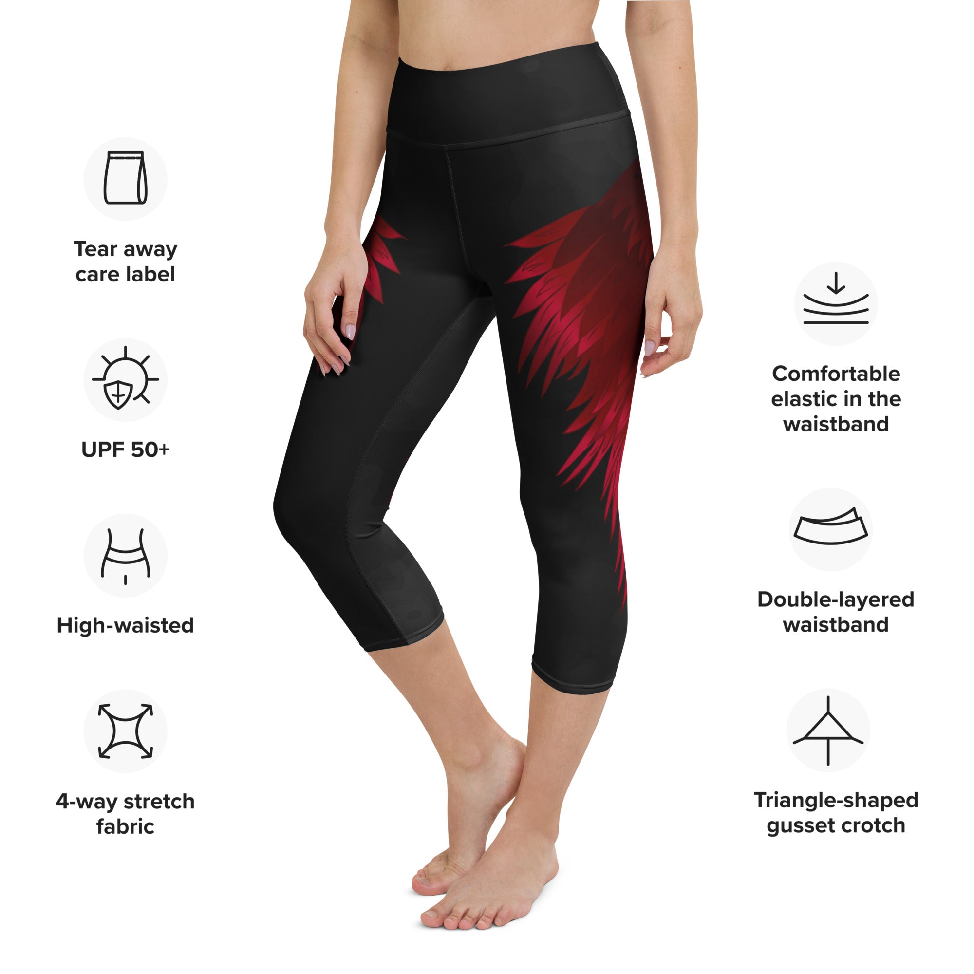 Devil Wings Yoga Capris
