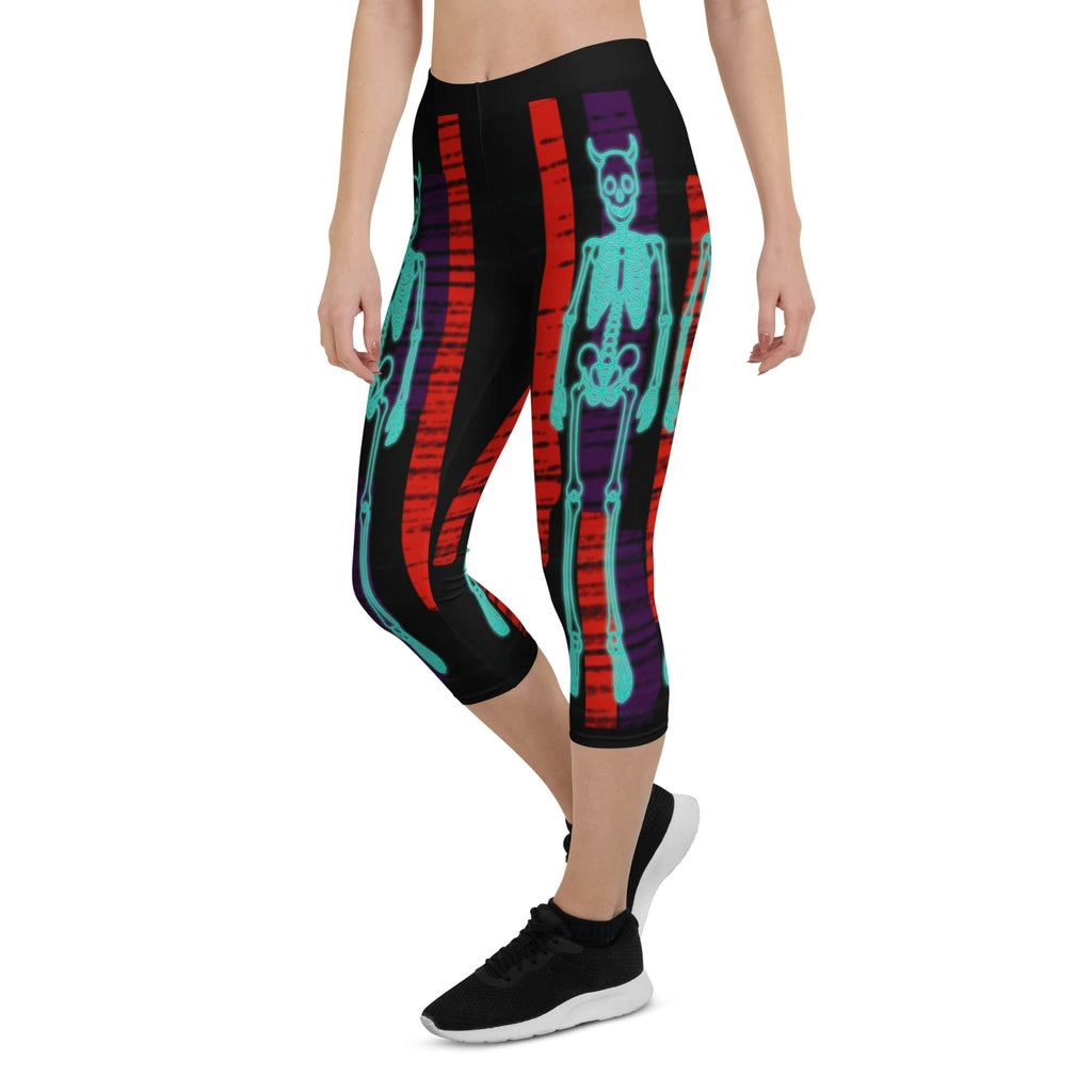 Devilish Halloween Skeletons Capris