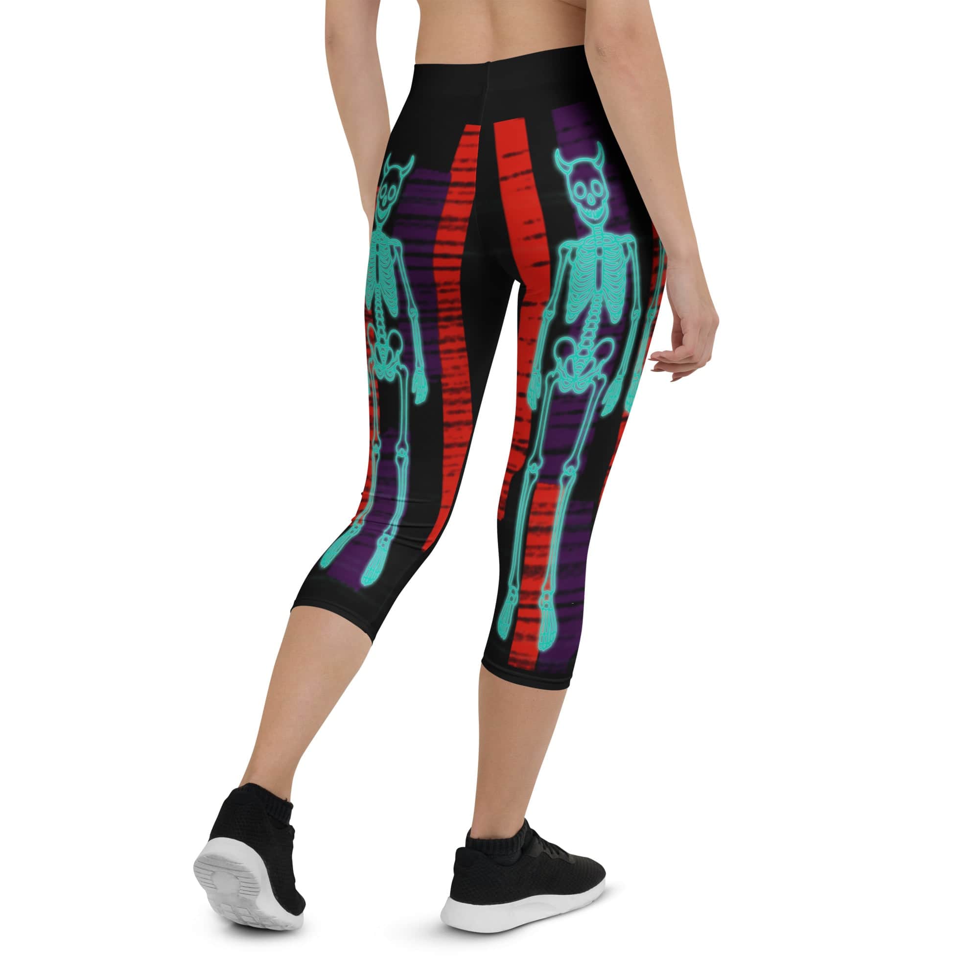 Devilish Halloween Skeletons Capris
