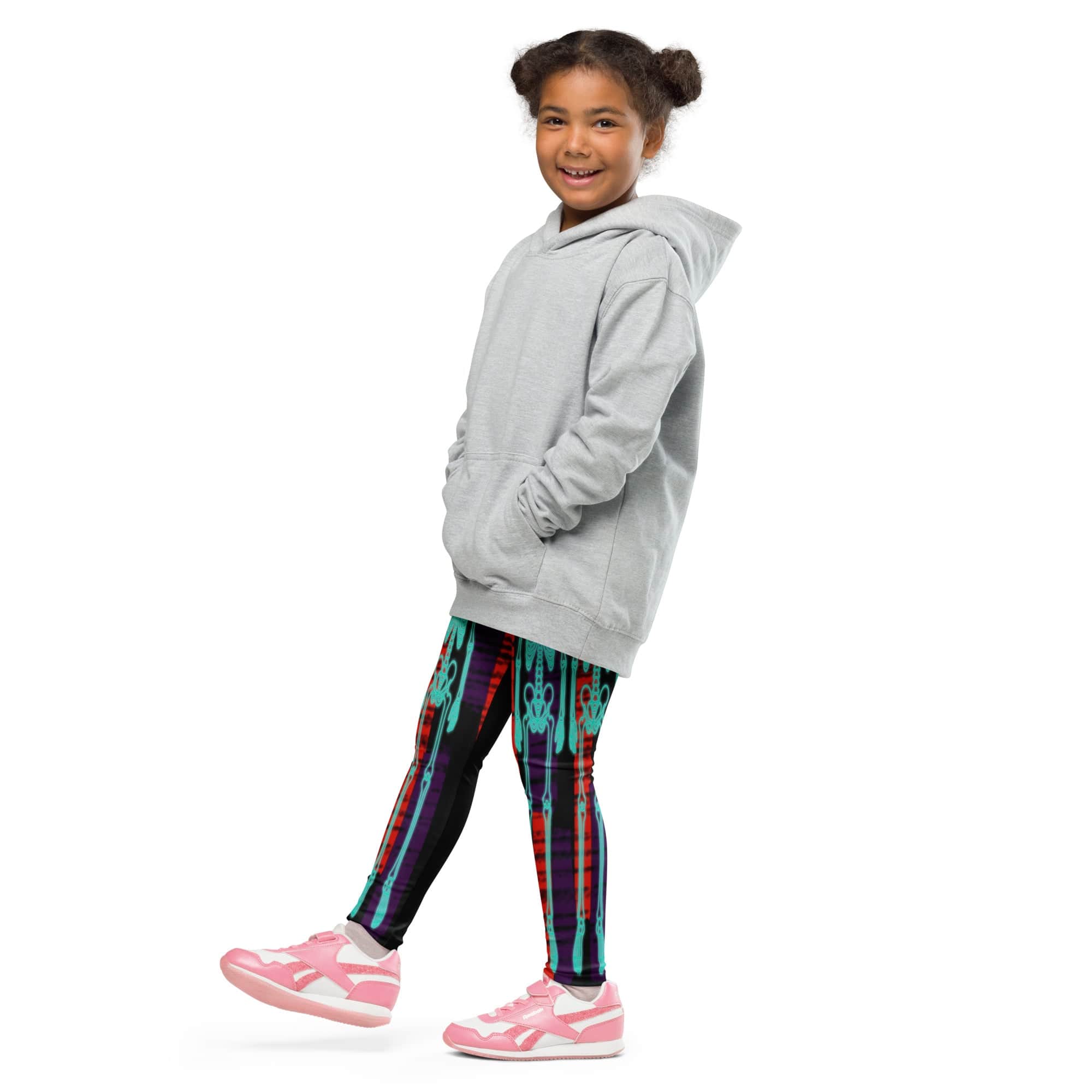 Devilish Halloween Skeletons Kid's Leggings