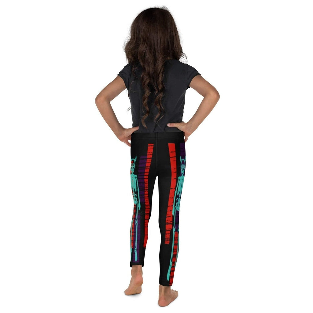 Devilish Halloween Skeletons Kid's Leggings