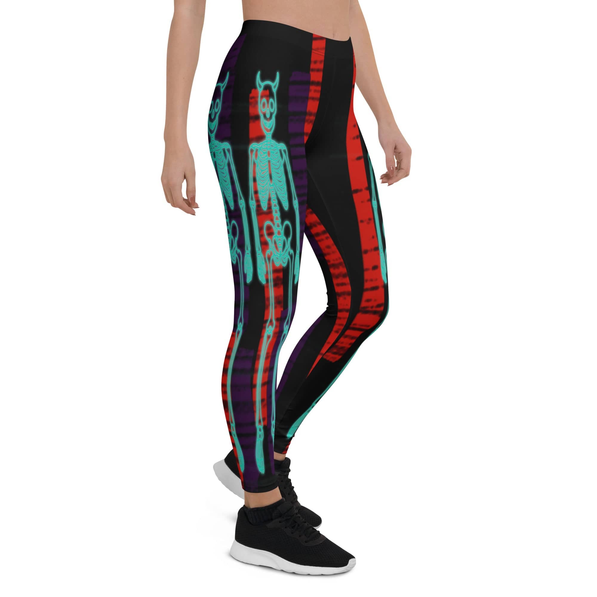 Devilish Halloween Skeletons Leggings