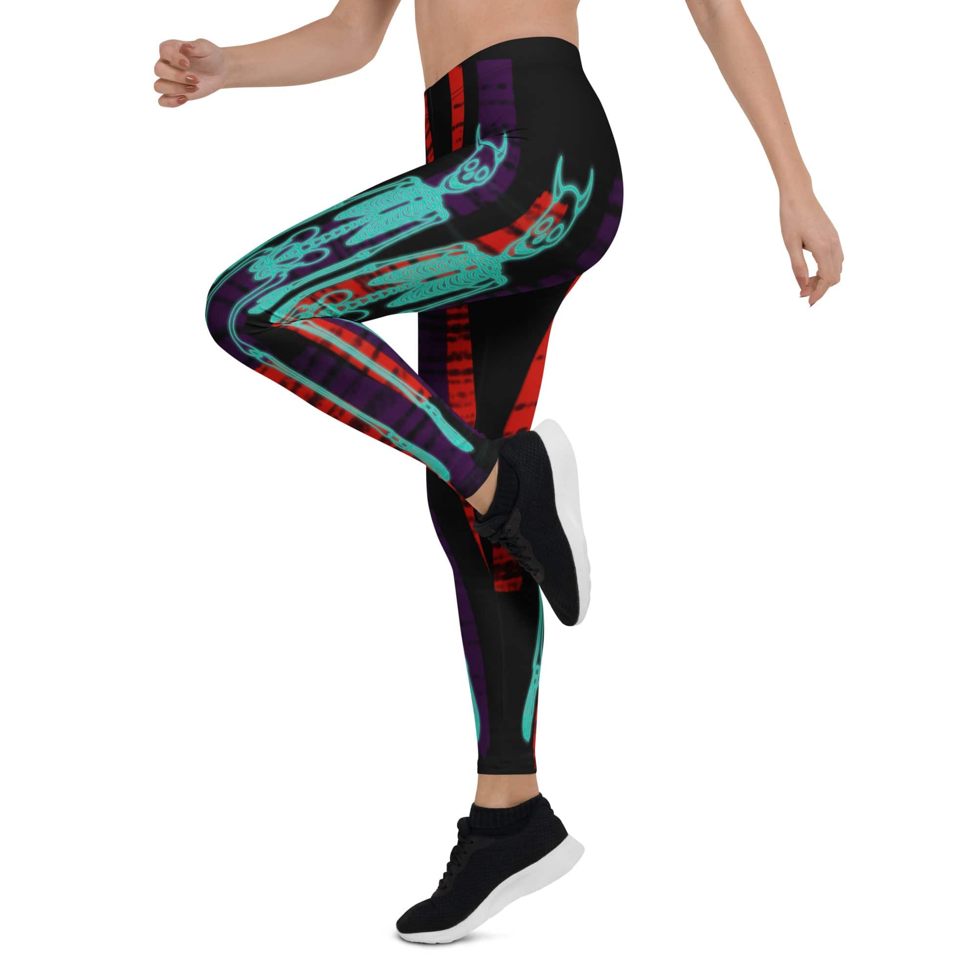 Devilish Halloween Skeletons Leggings