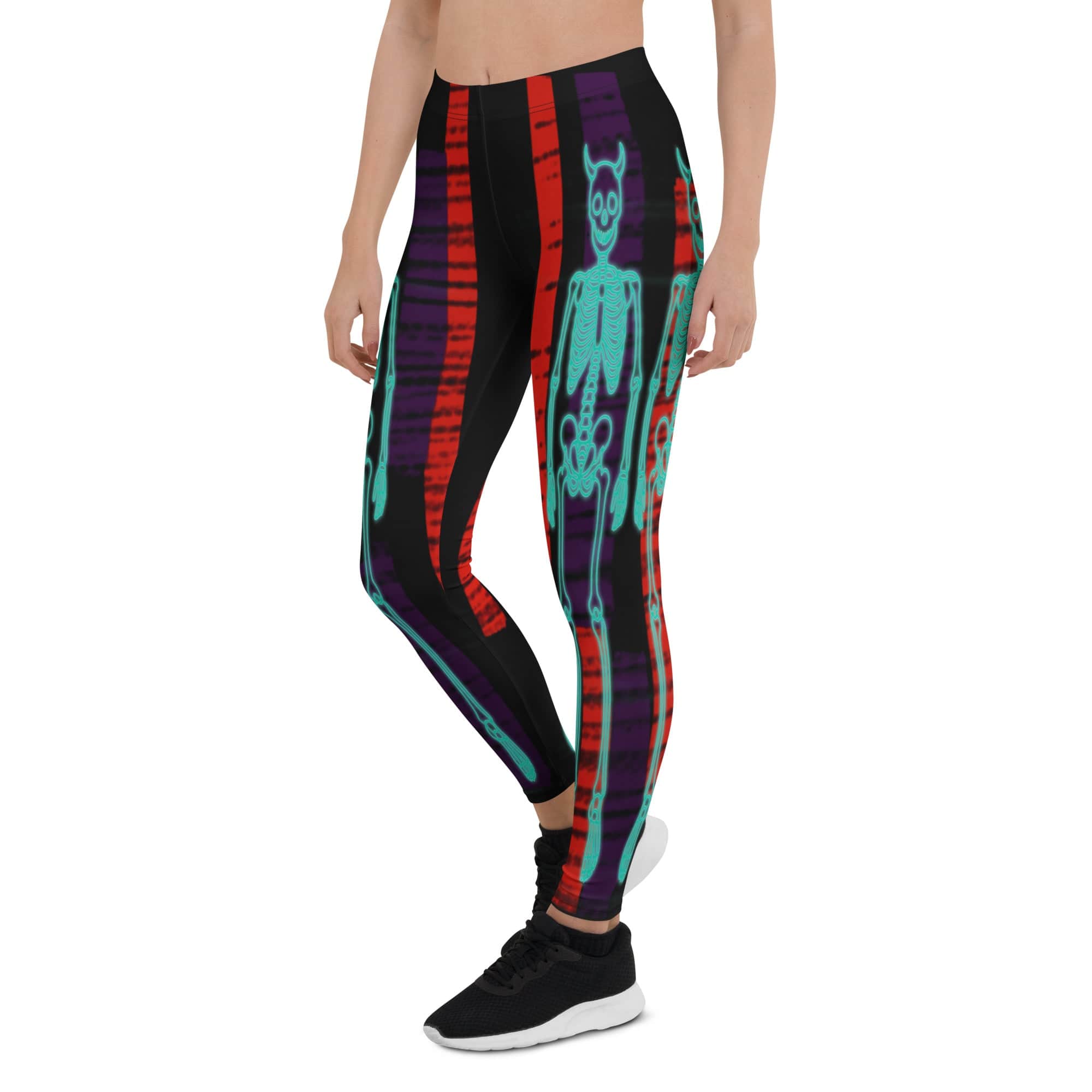 Devilish Halloween Skeletons Leggings