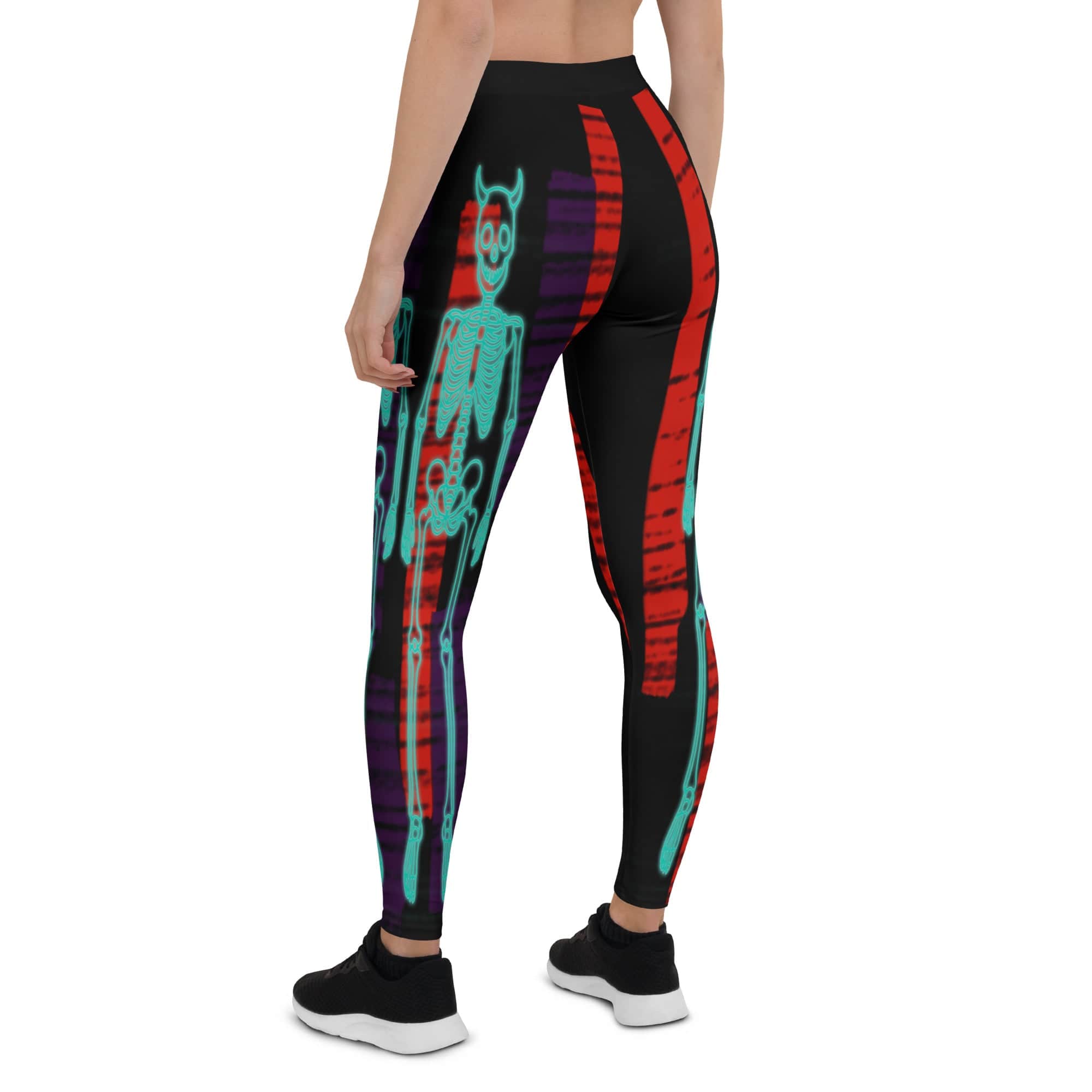 Devilish Halloween Skeletons Leggings