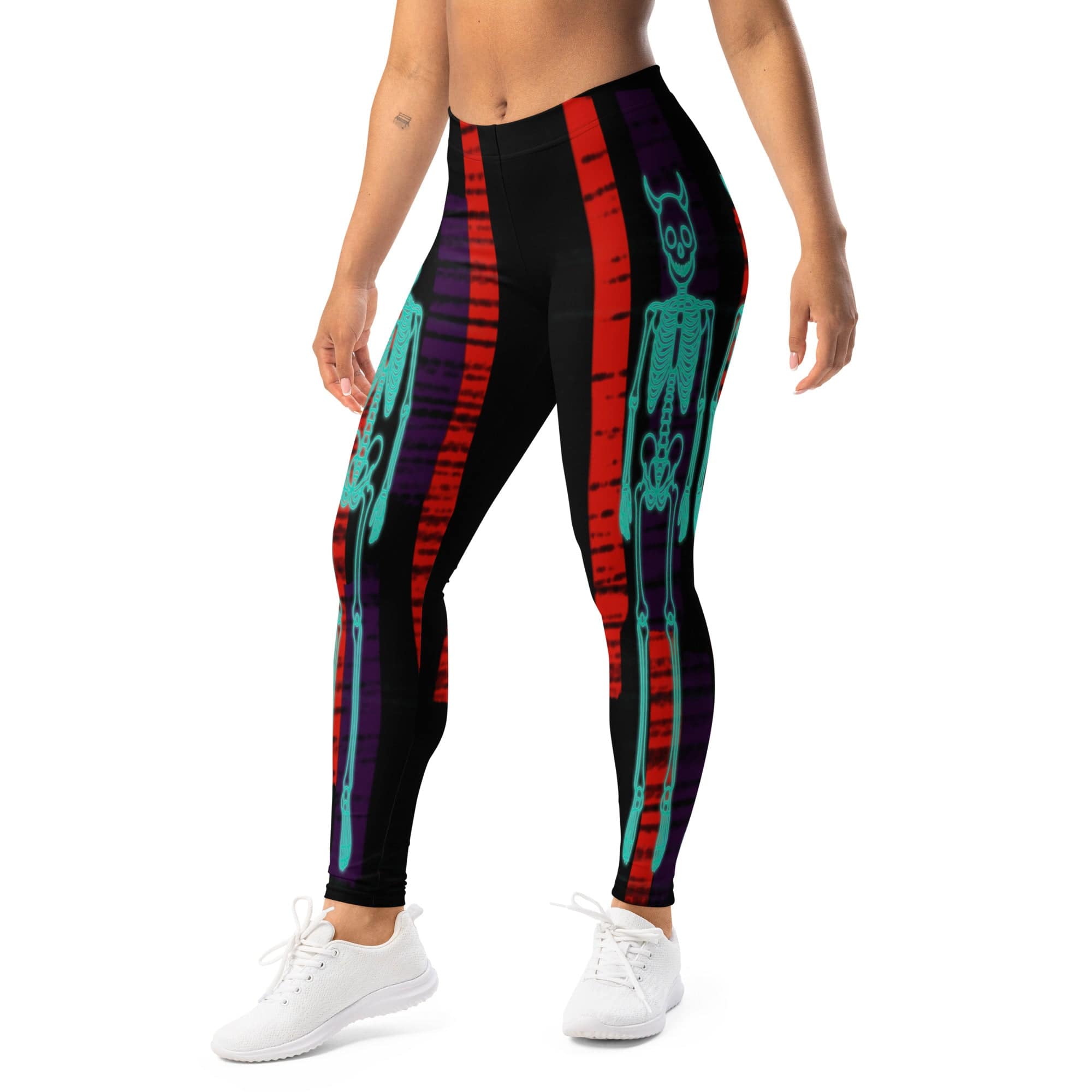 Devilish Halloween Skeletons Leggings