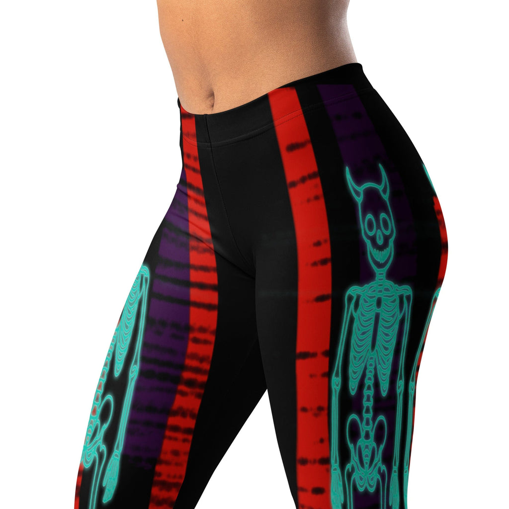 Devilish Halloween Skeletons Leggings