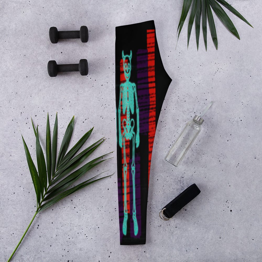 Devilish Halloween Skeletons Leggings
