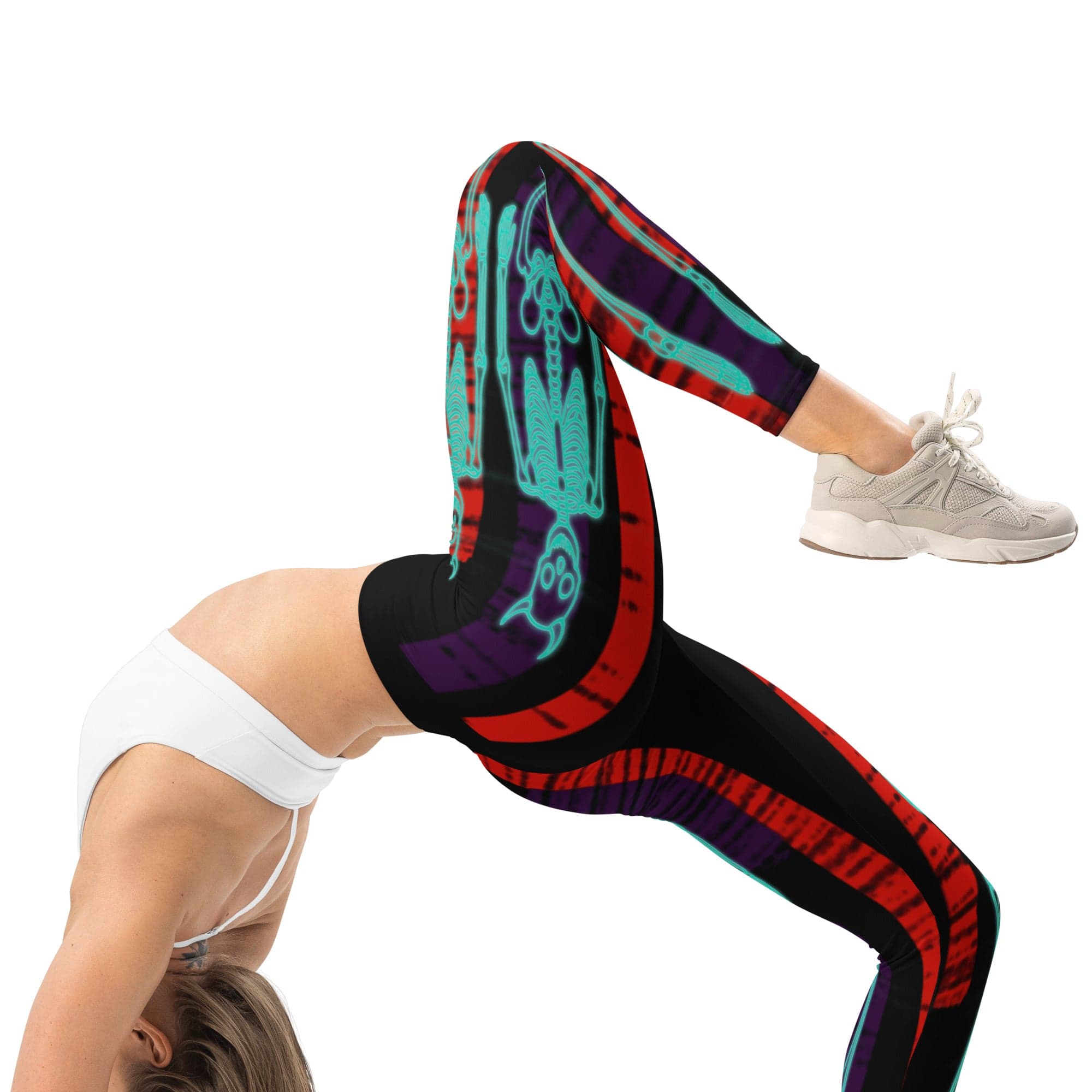 Devilish Halloween Skeletons Leggings