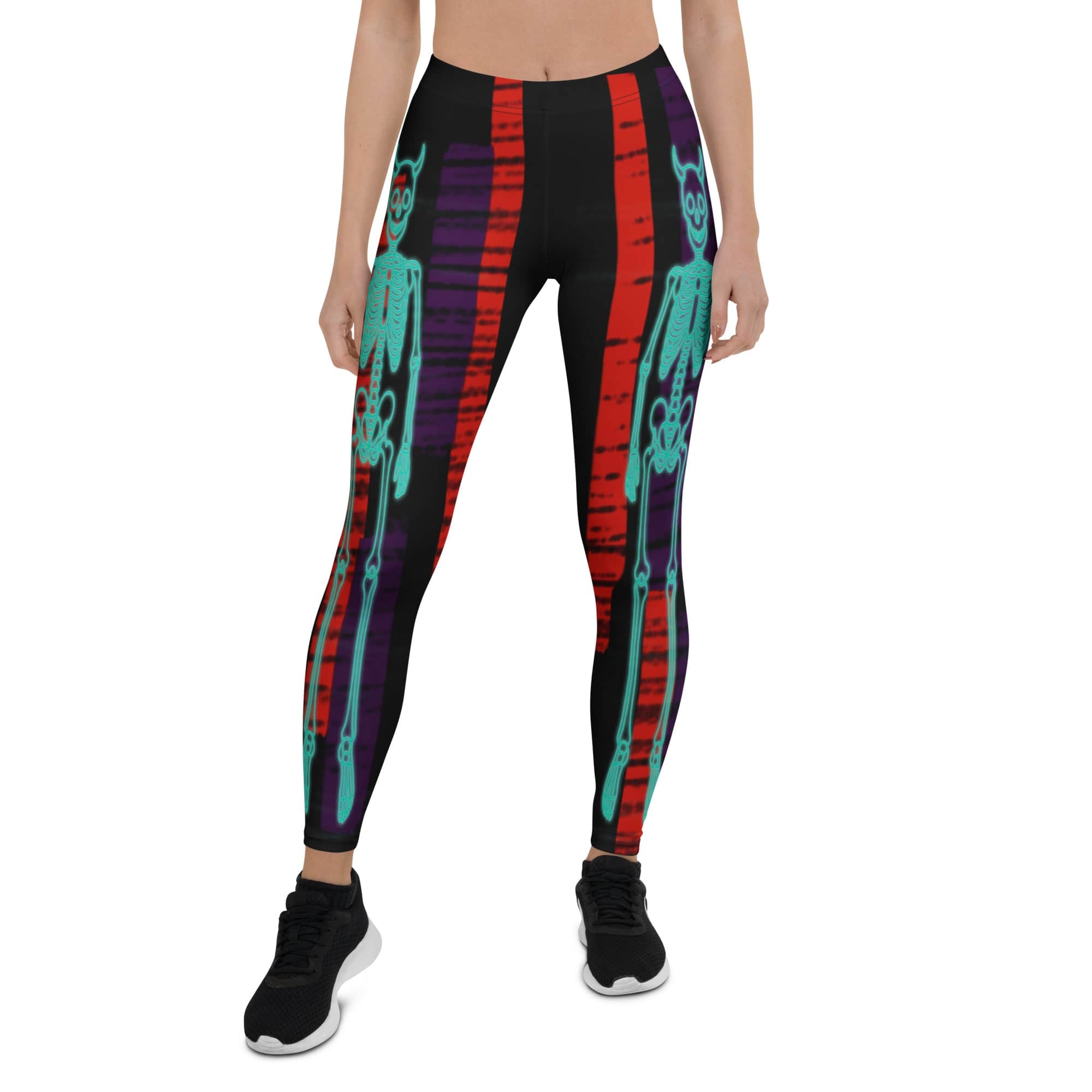 Devilish Halloween Skeletons Leggings