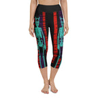 Devilish Halloween Skeletons Yoga Capris
