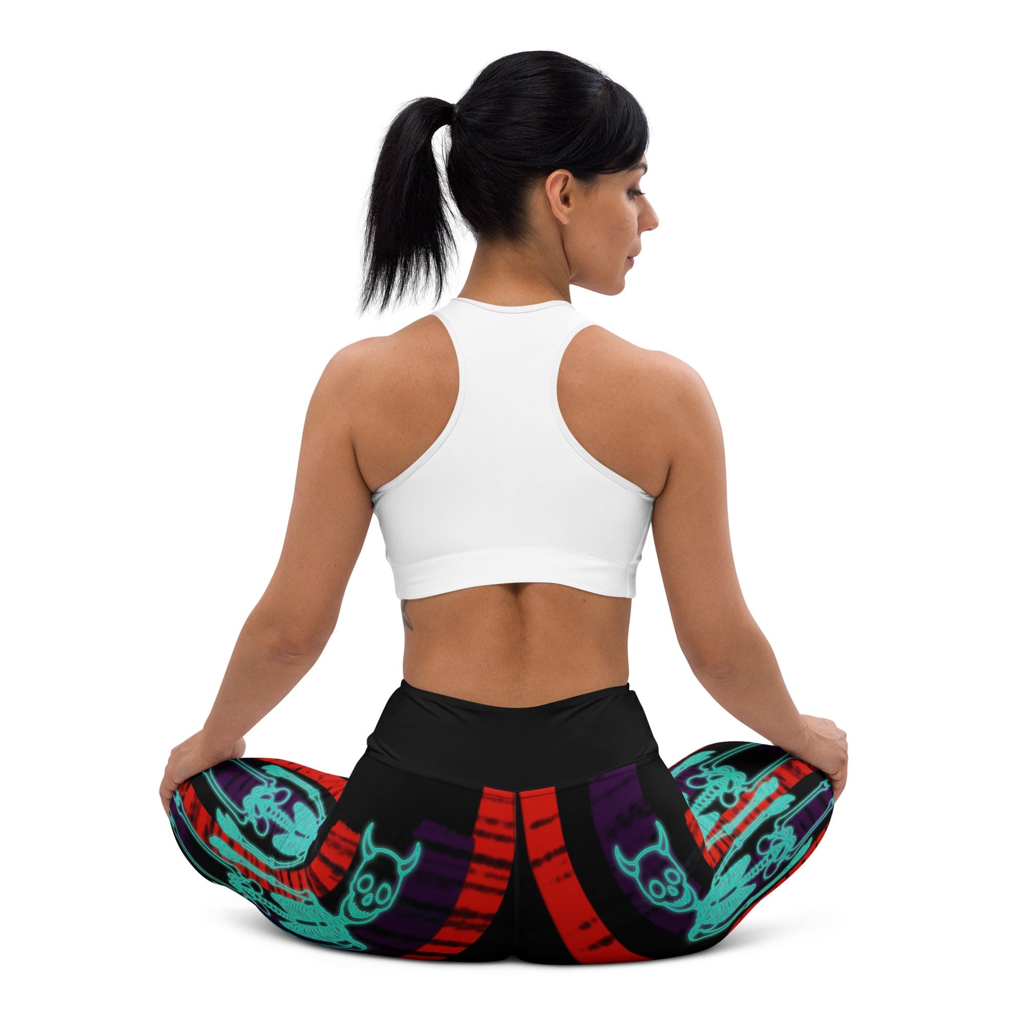 Devilish Halloween Skeletons Yoga Leggings