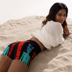Devilish Halloween Skeletons Yoga Shorts