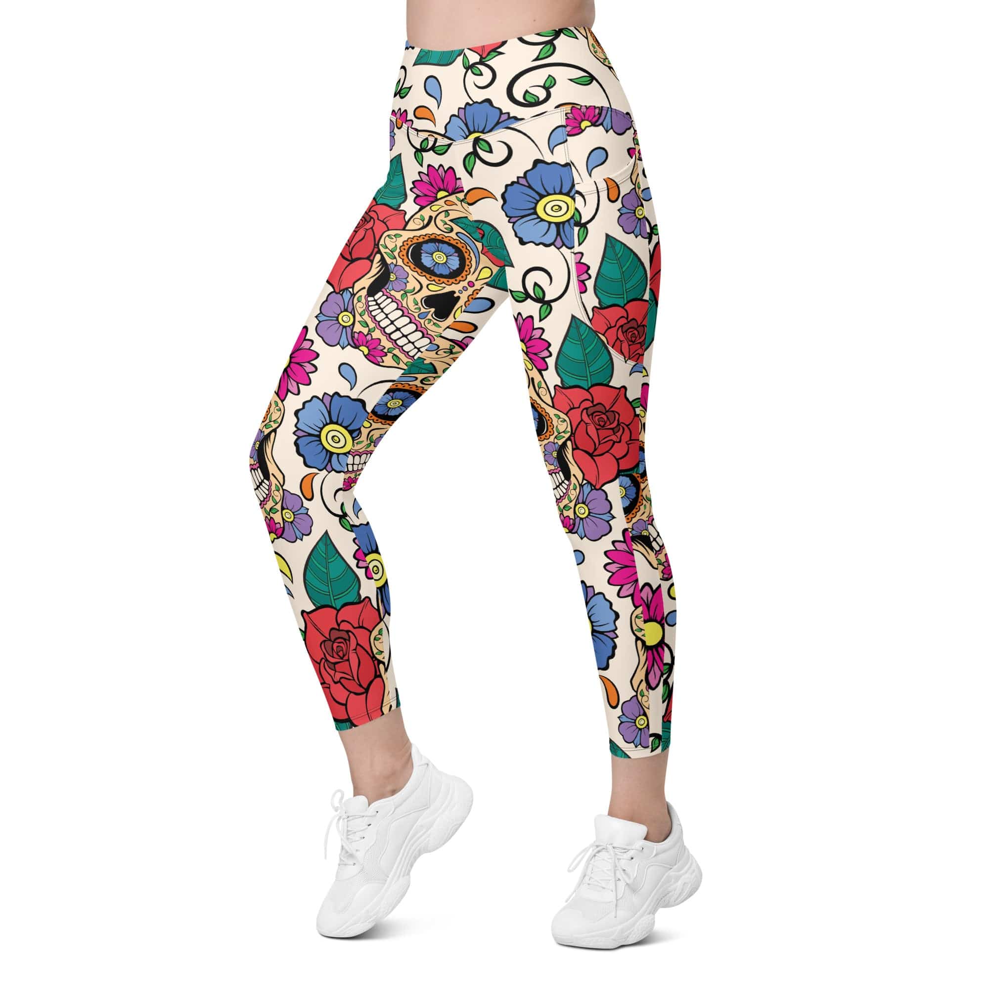 Dia de Muertos Leggings With Pockets