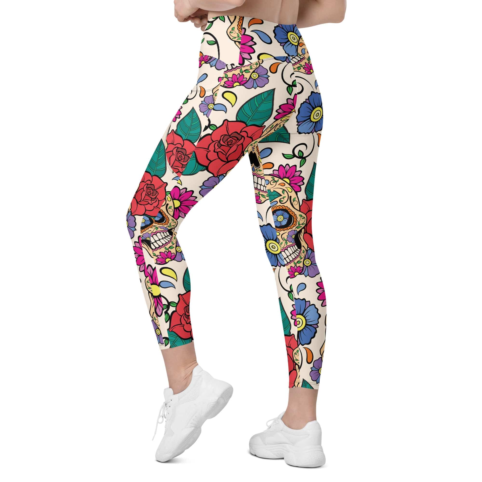 Dia de Muertos Leggings With Pockets