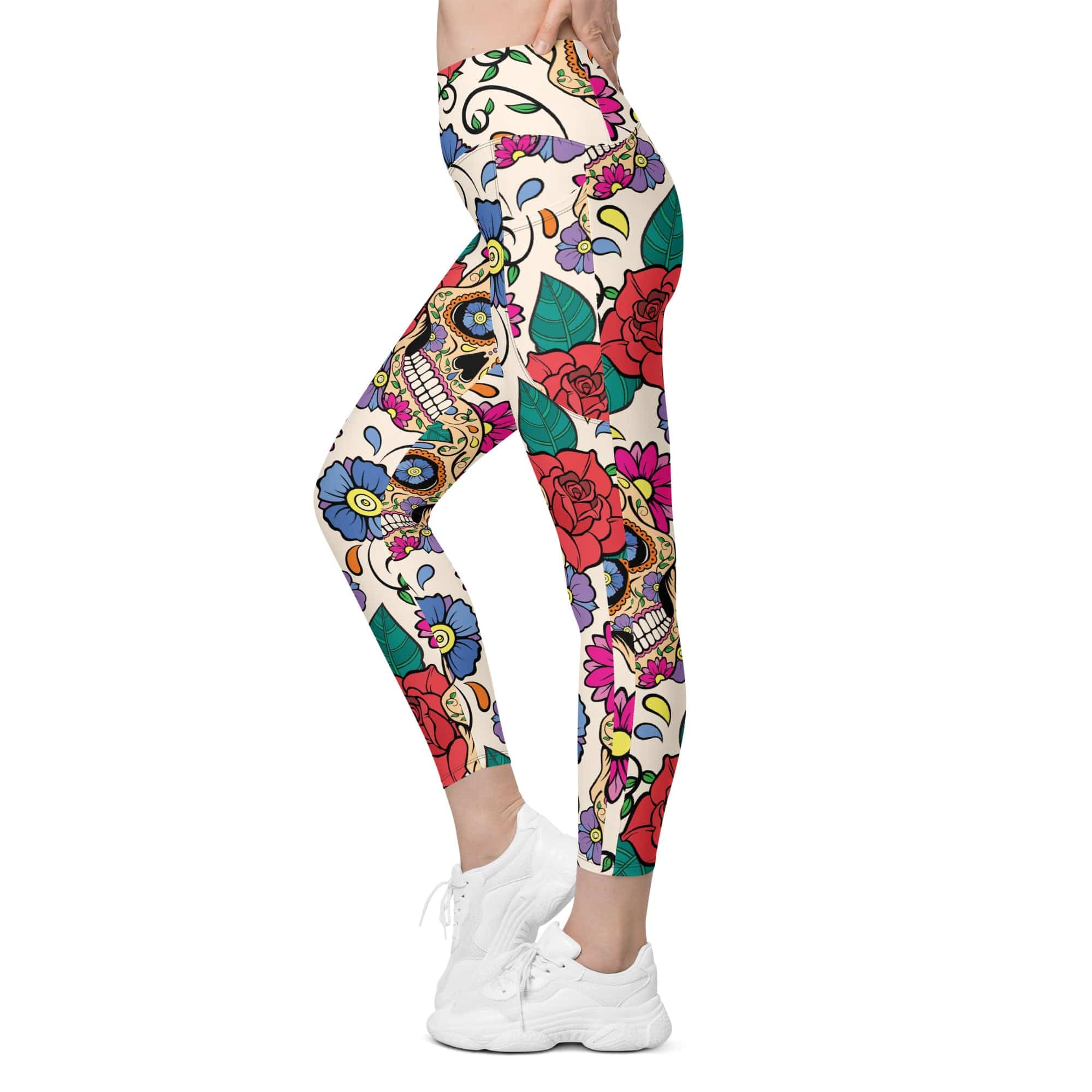 Dia de Muertos Leggings With Pockets