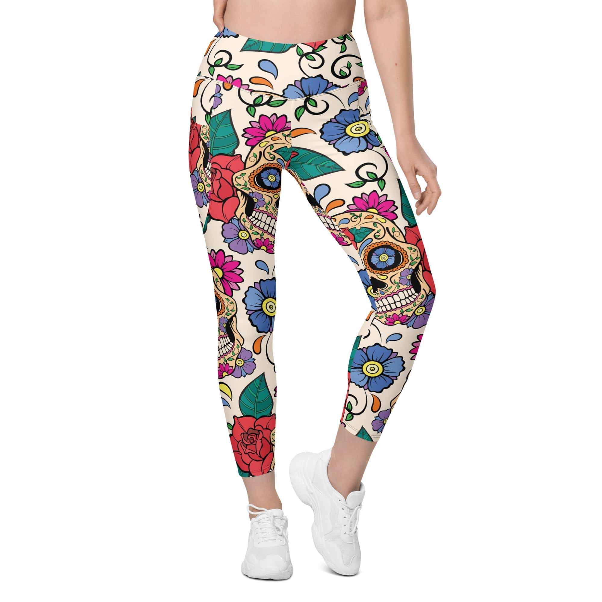 Dia de Muertos Leggings With Pockets